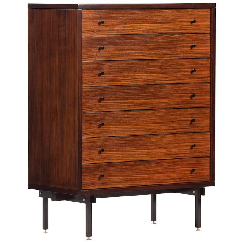 Rosewood Midcentury Italian Chest of Drawers