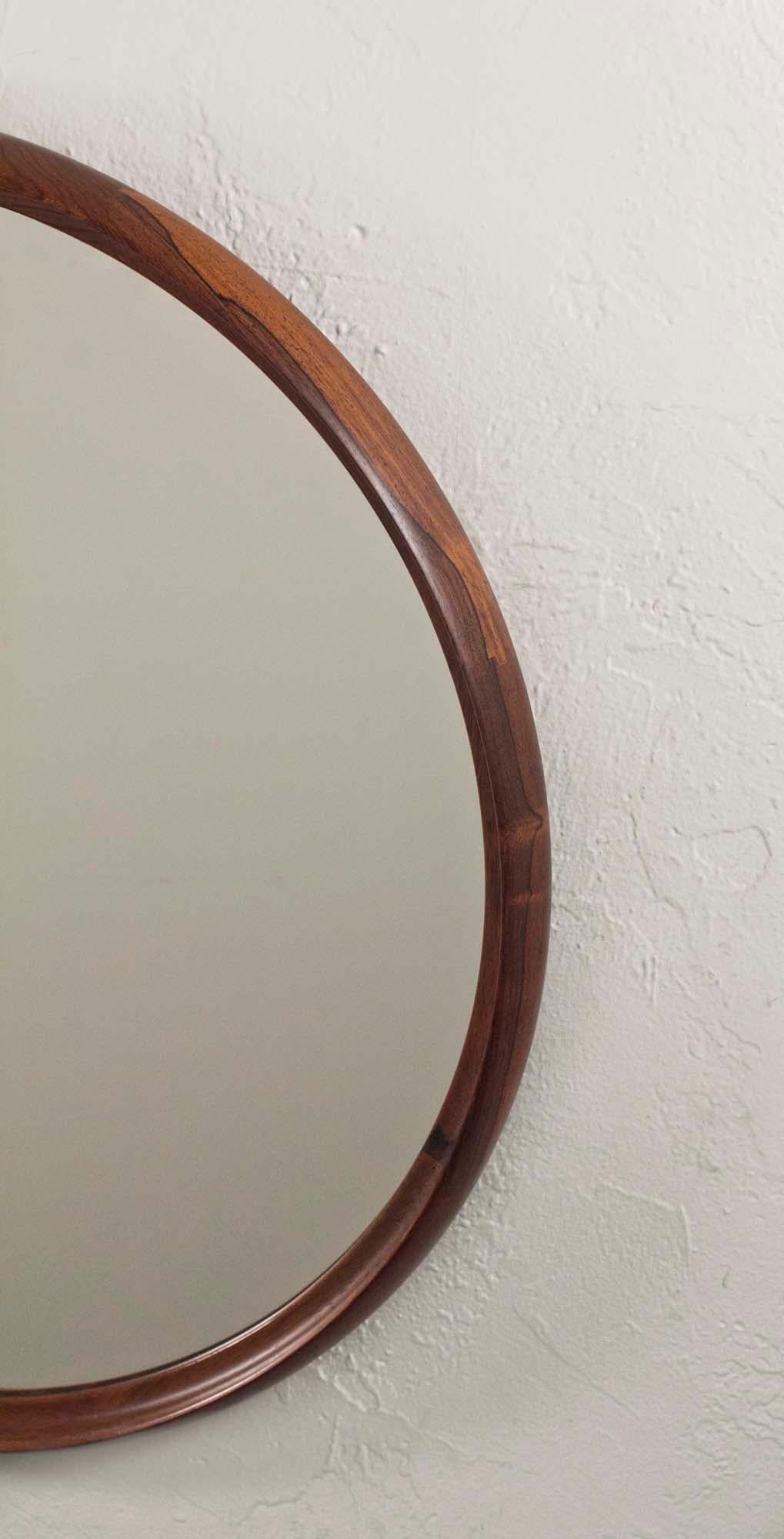 Scandinavian Modern Rosewood Mirror, Sweden, 1960s