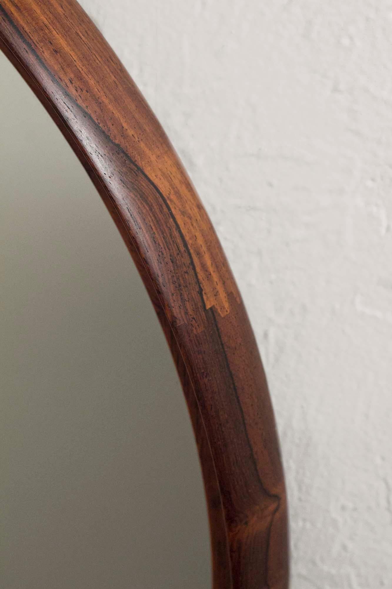 Rosewood Mirror, Sweden, 1960s In Good Condition In Los Angeles, CA