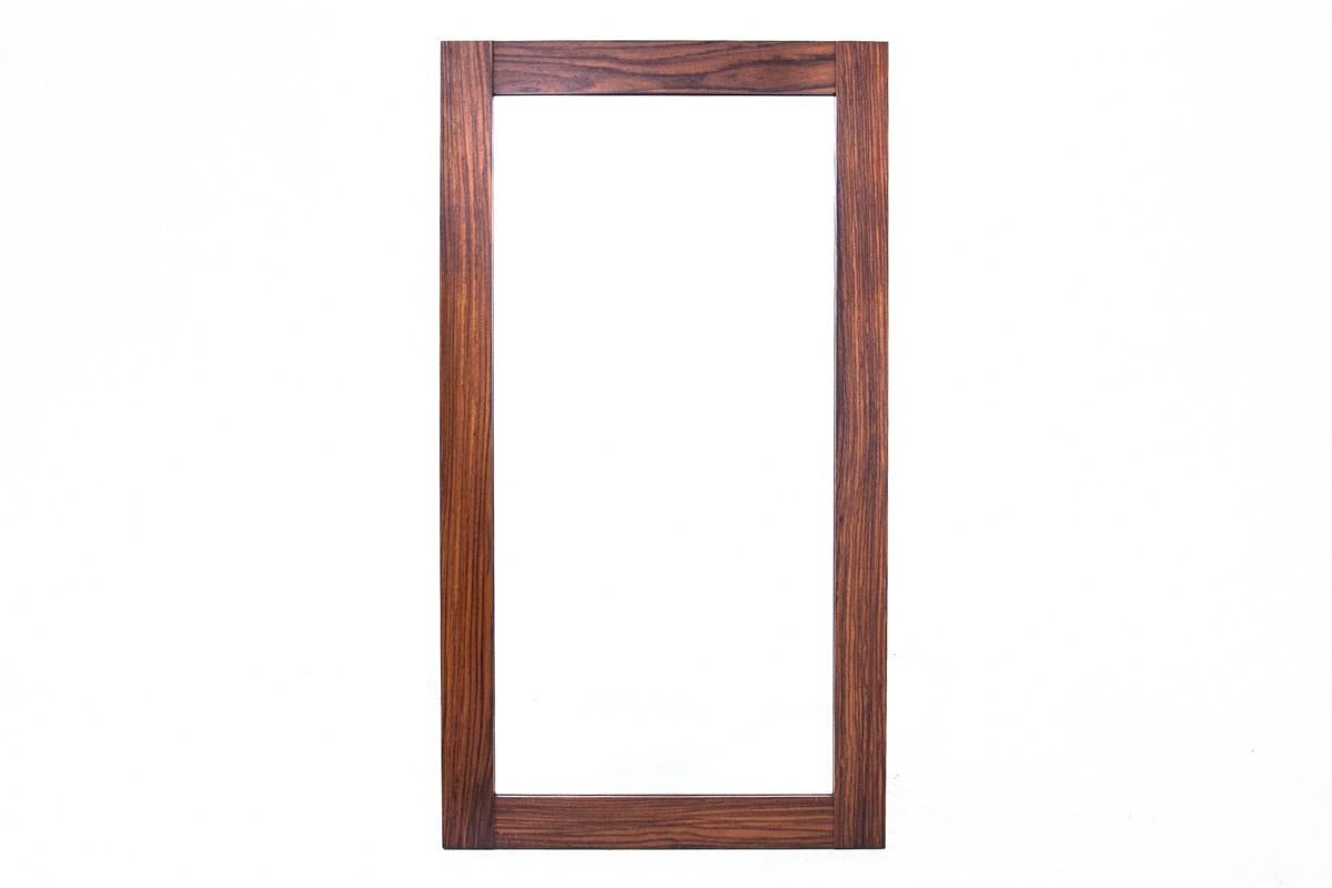 Scandinavian Modern Rosewood Mirror with Commode, 1960s For Sale