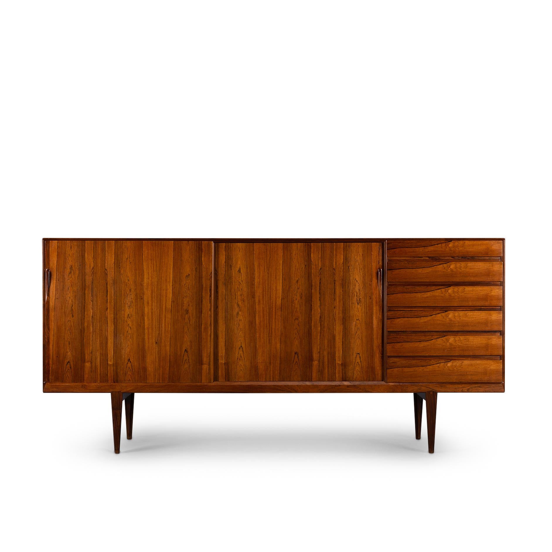 Danish Rosewood Model 38 Sideboard by Henri Rosengren Hansen for Brande Møbler, 1950s