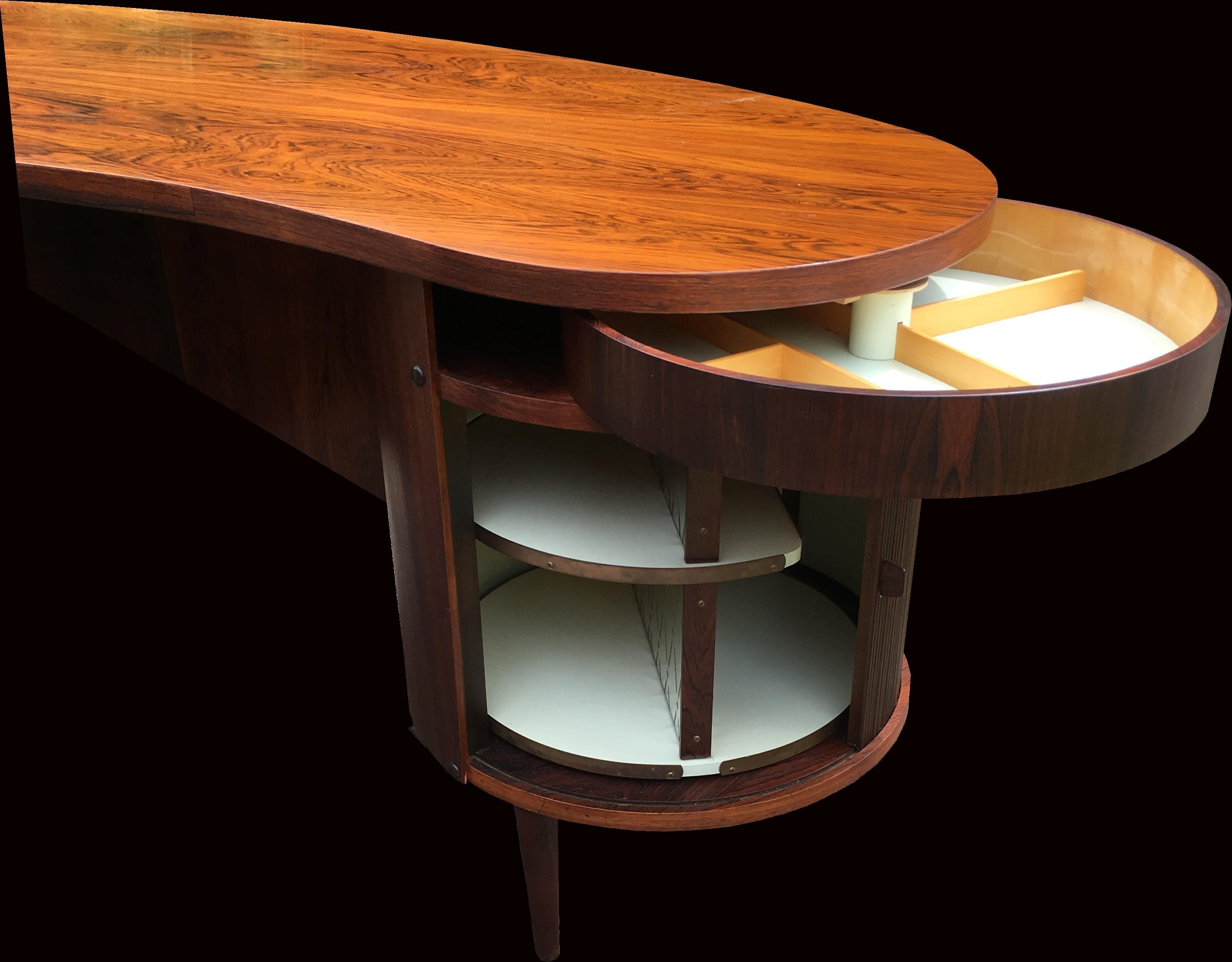 Scandinavian Modern Rosewood Model 54 Desk by Kai Kristiansen for FM Mobler