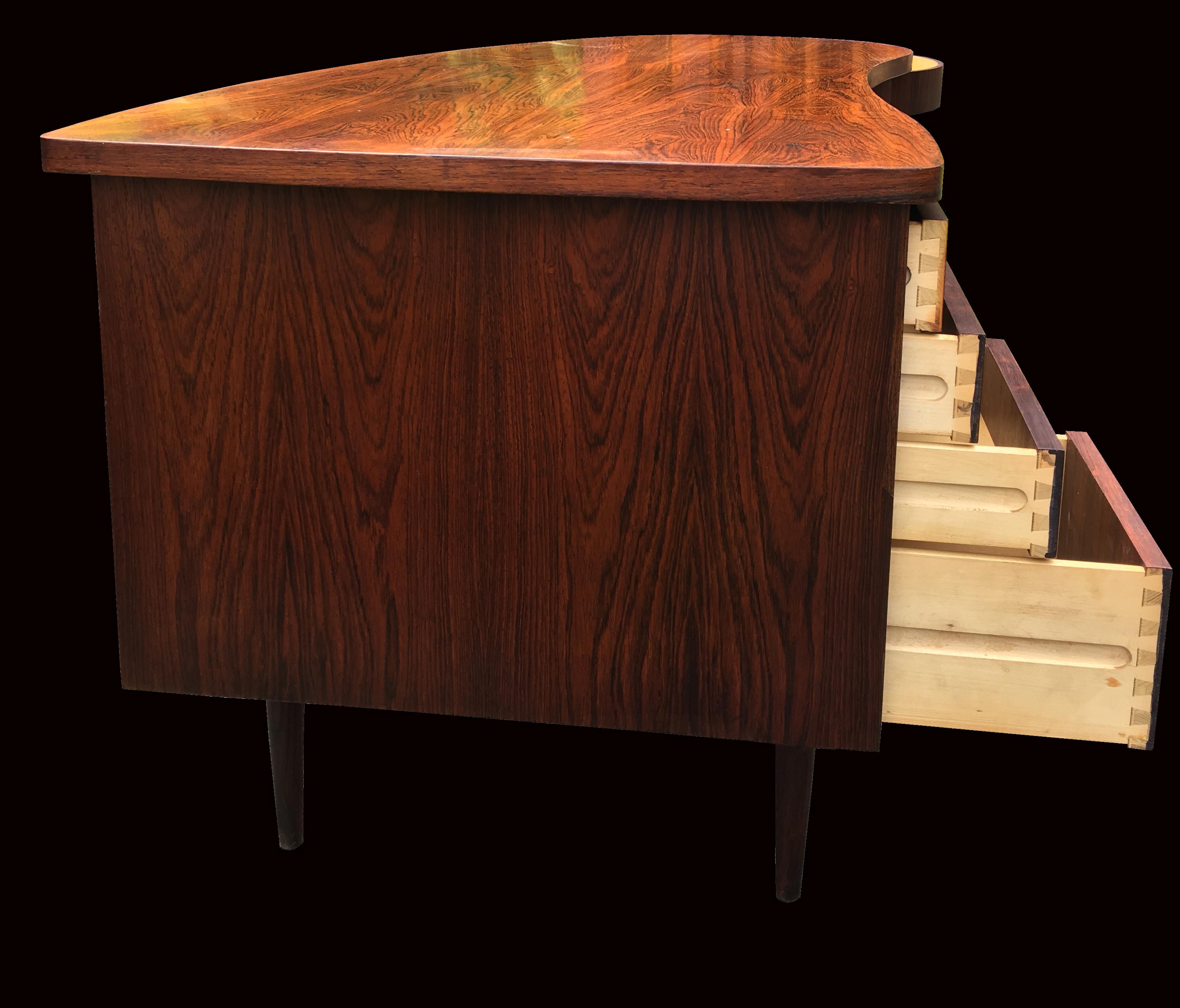 Danish Rosewood Model 54 Desk by Kai Kristiansen for FM Mobler