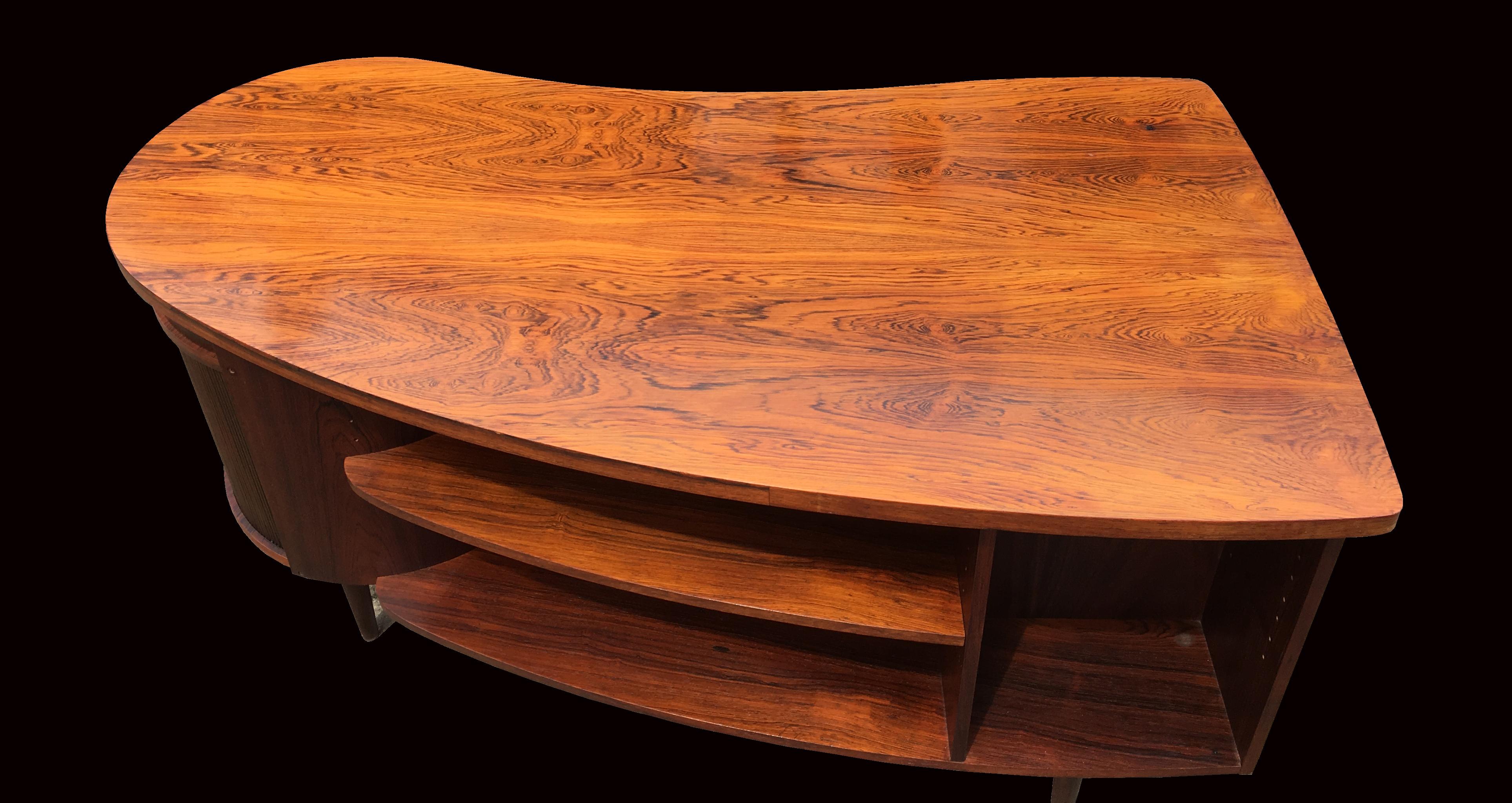 20th Century Rosewood Model 54 Desk by Kai Kristiansen for FM Mobler