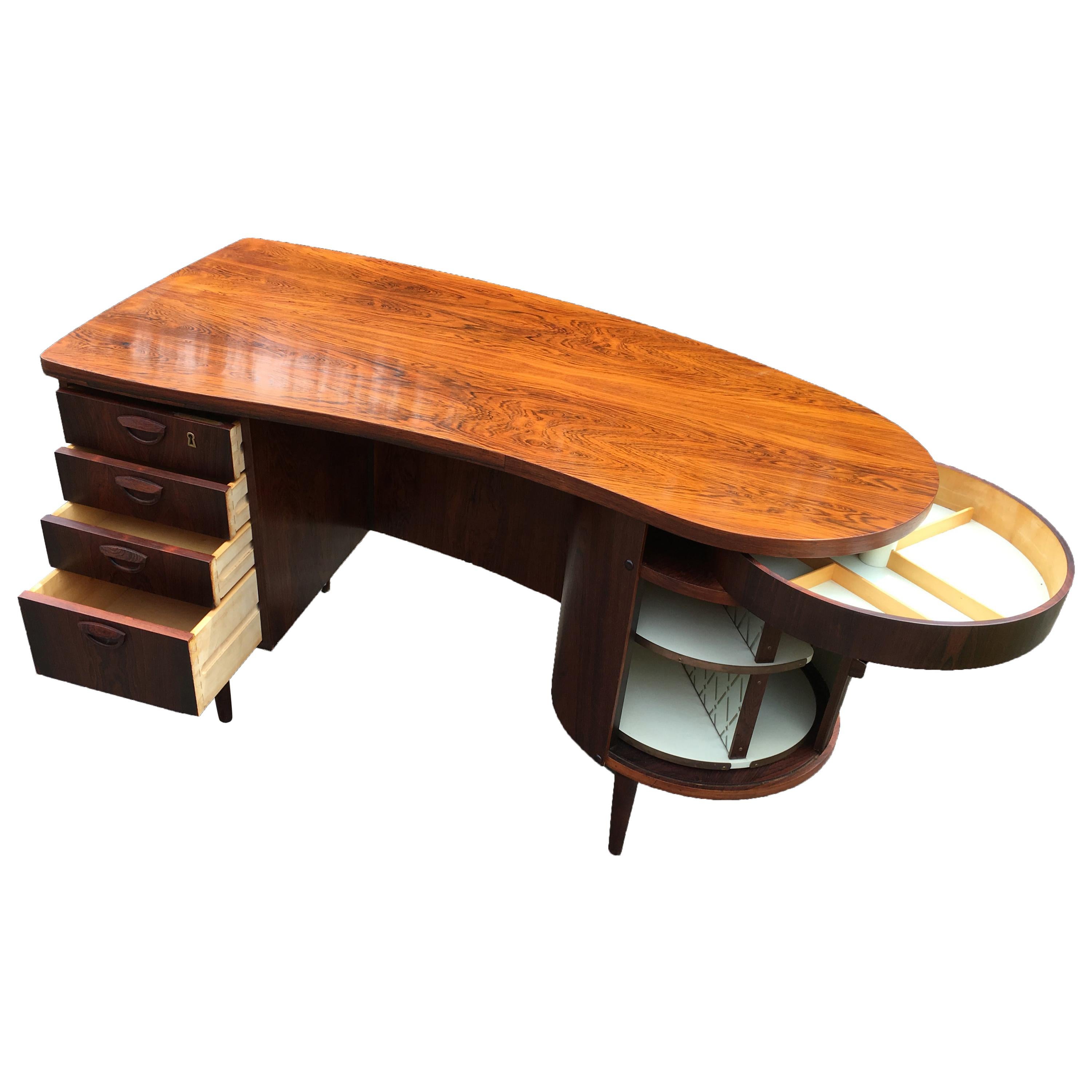 Rosewood Model 54 Desk by Kai Kristiansen for FM Mobler