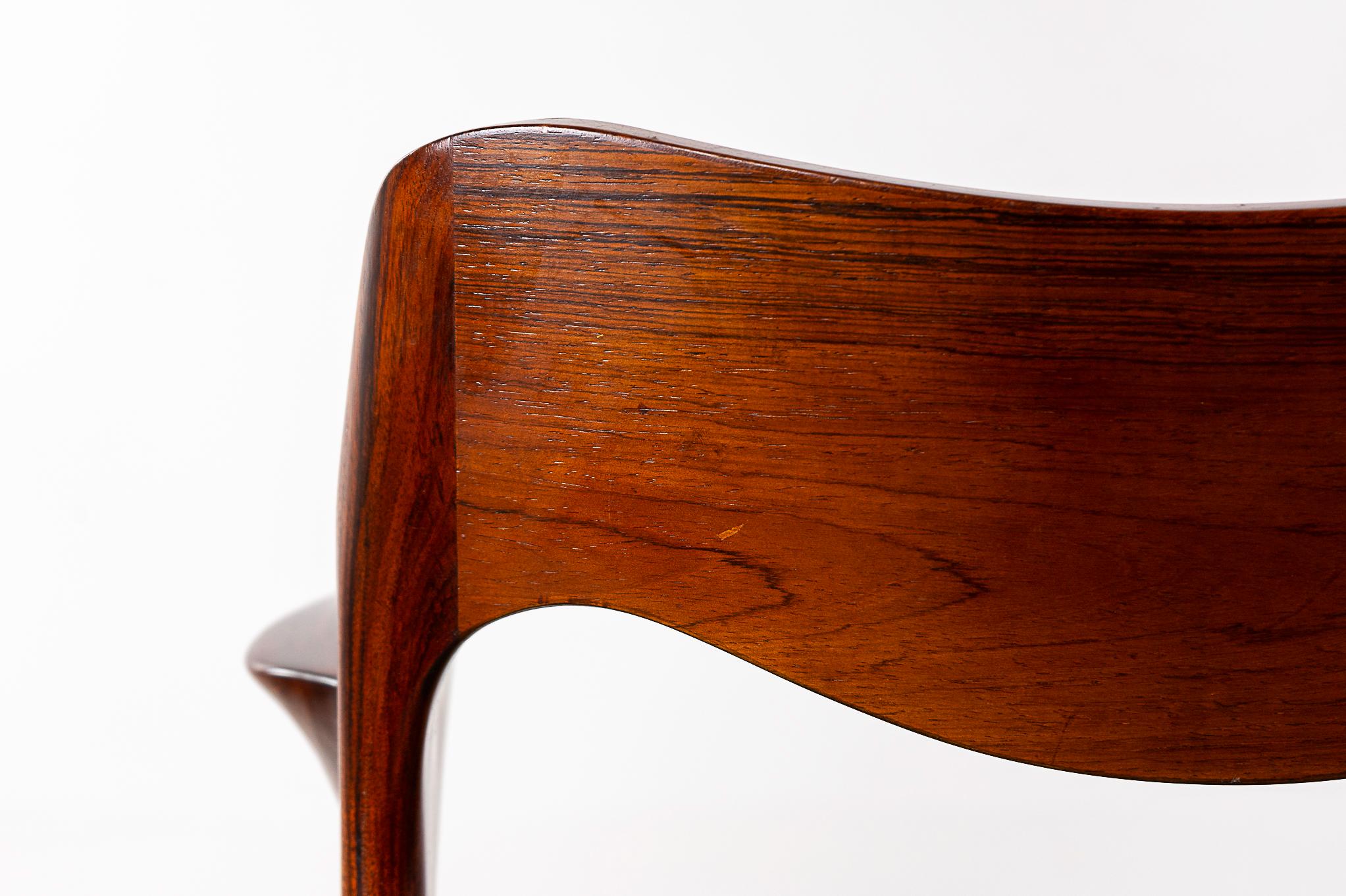 Rosewood Model 55 Armchair by Niels Otto Moller For Sale 2