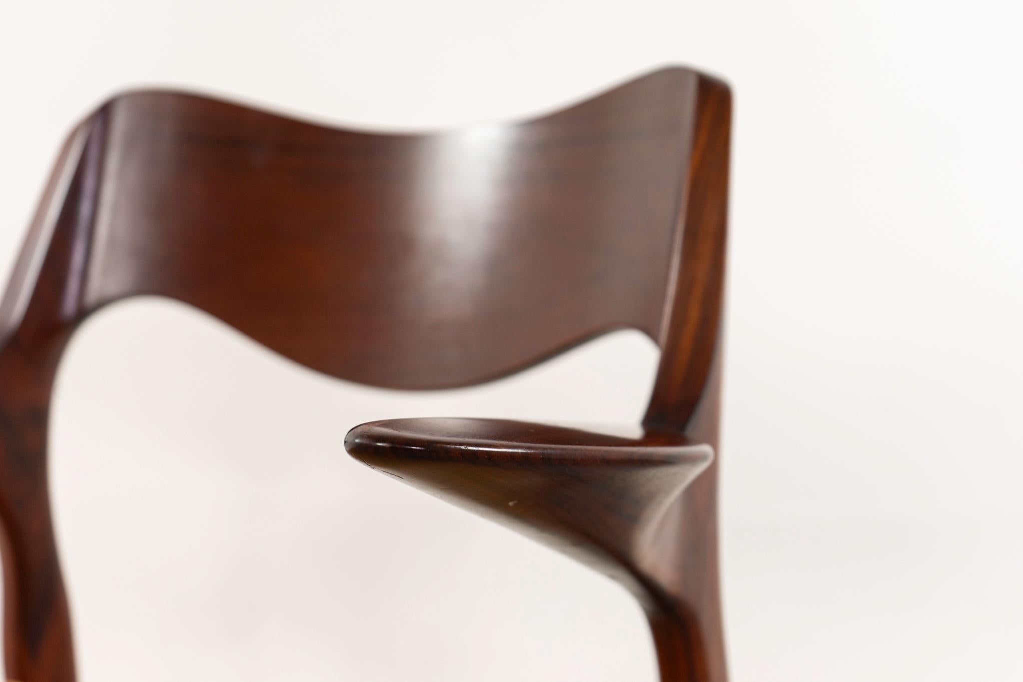 Sillón Rosewood Model 55 de Niels Otto Moller Escandinavo moderno en venta