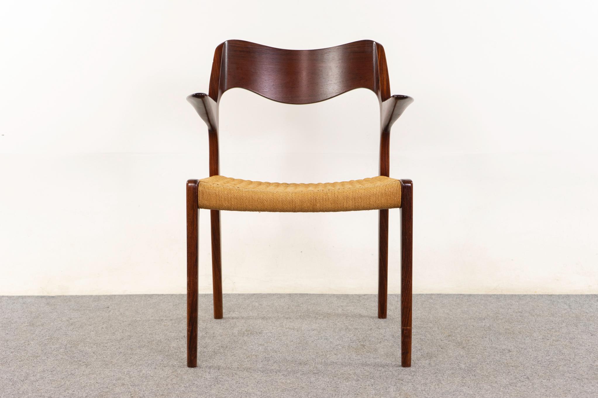Sillón Rosewood Model 55 de Niels Otto Moller Danés en venta
