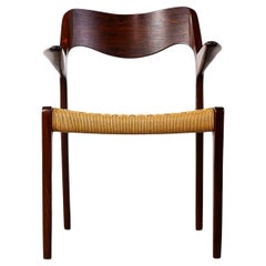 Vintage Rosewood Model 55 Armchair by Niels Otto Moller