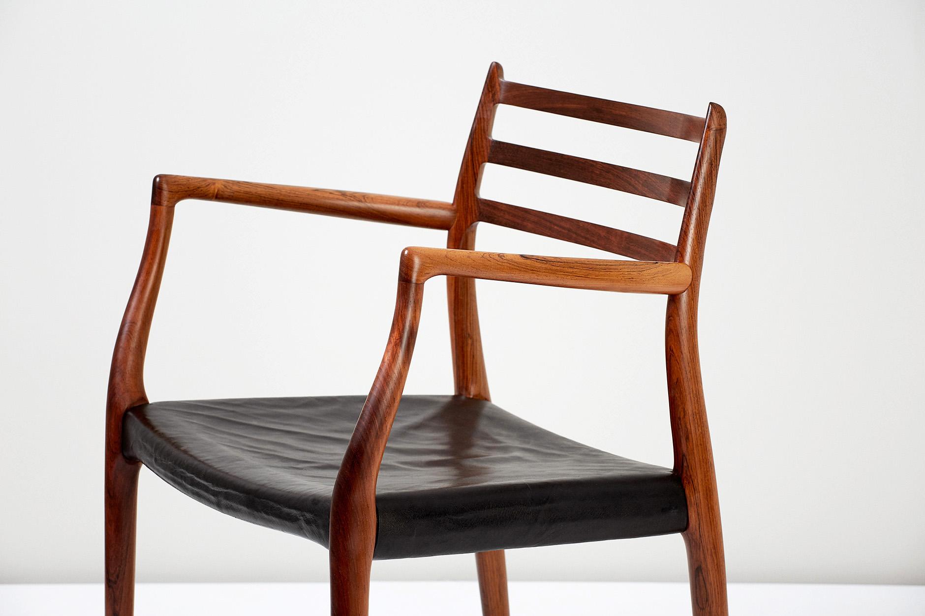 Mid-20th Century Rosewood Model 62 Armchair by Niels Møller, 1962