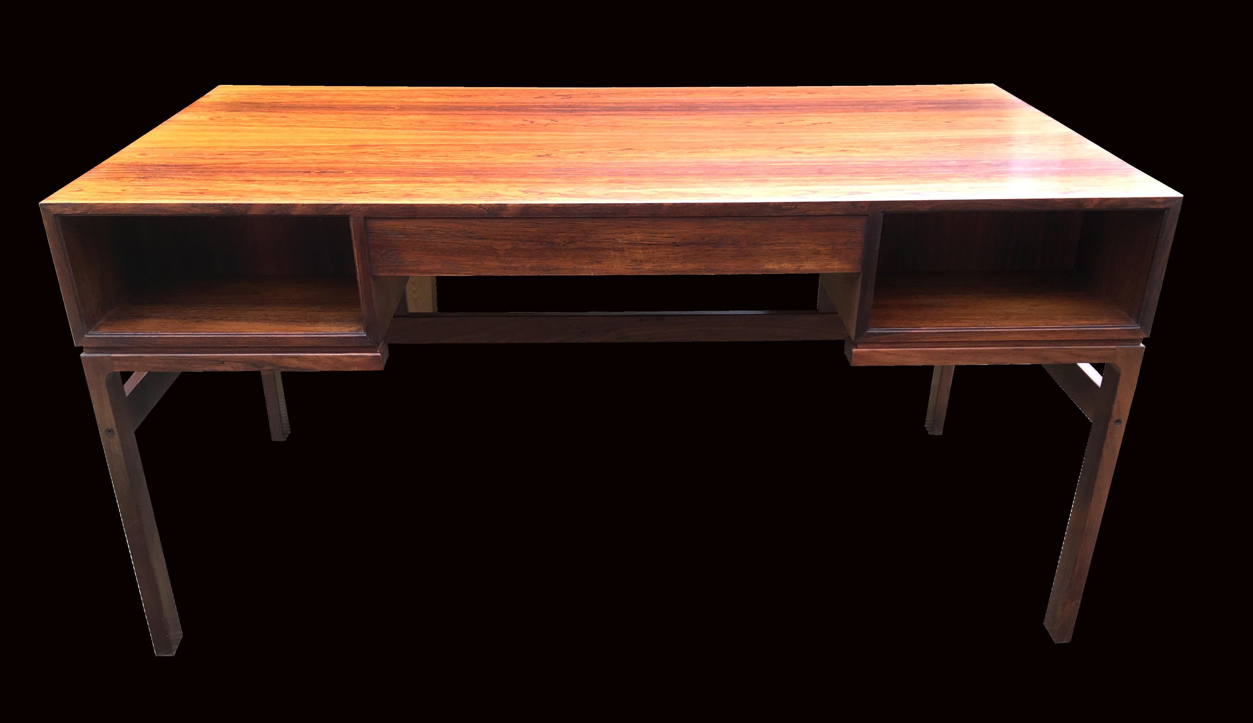 Danish Rosewood Model 80 Desk by Arne Wahl Iversen for Vinde Mobelfabrik