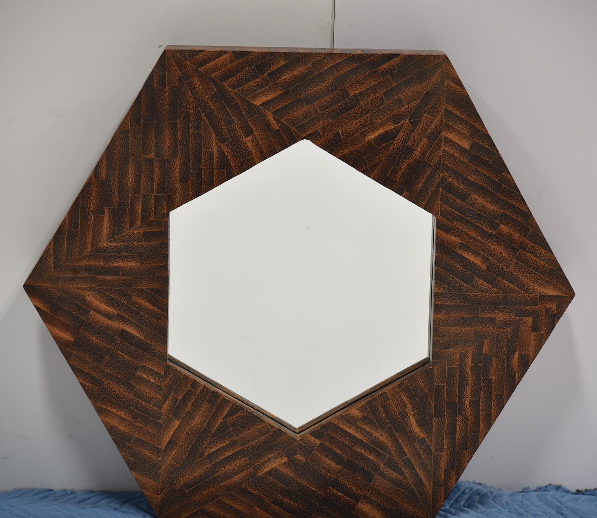 American MODERNIST ROSEWOOD Wall Mirror For Sale