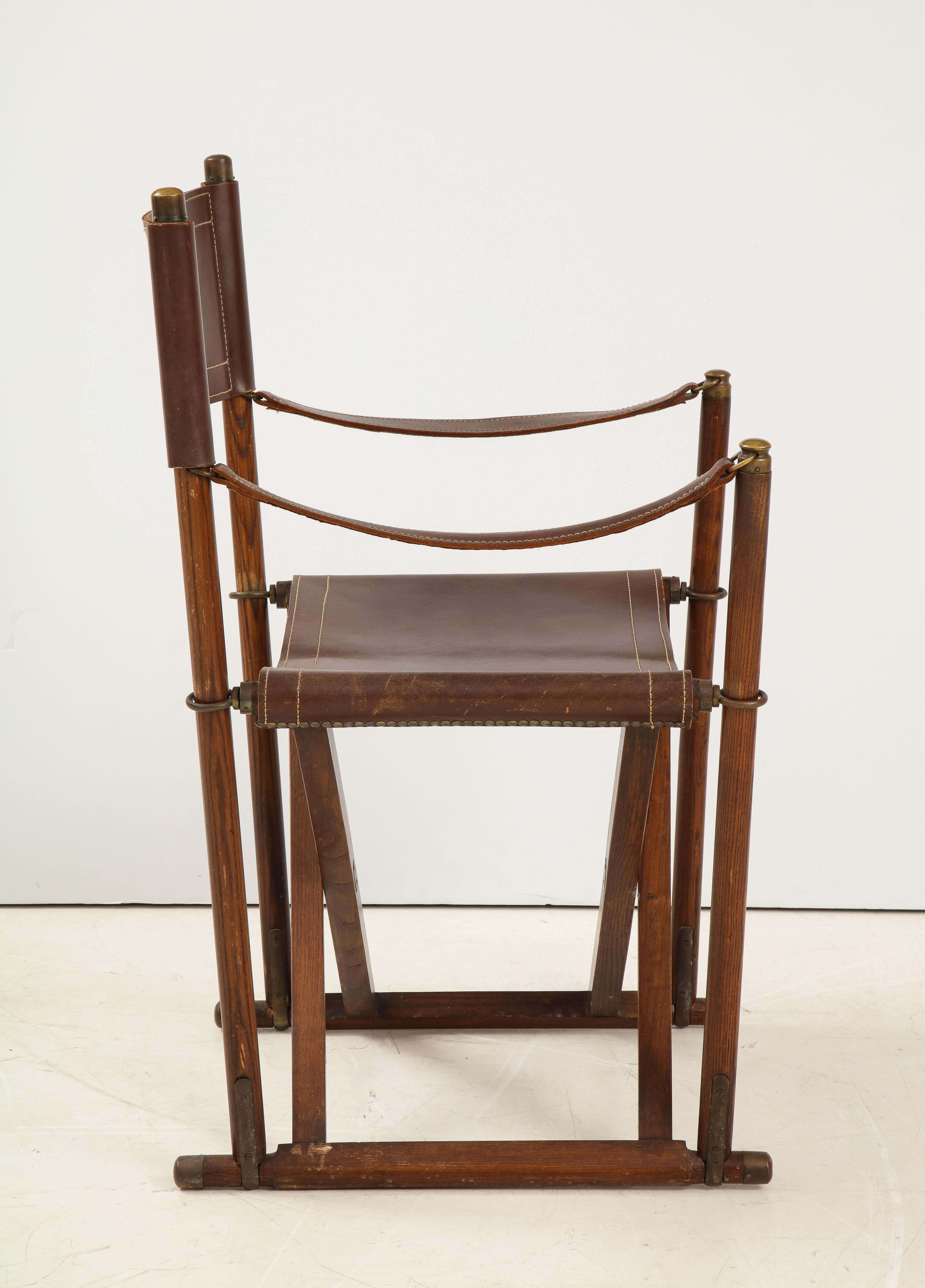 Teak Mogens Koch MK-16 Safari Chair For Sale 1