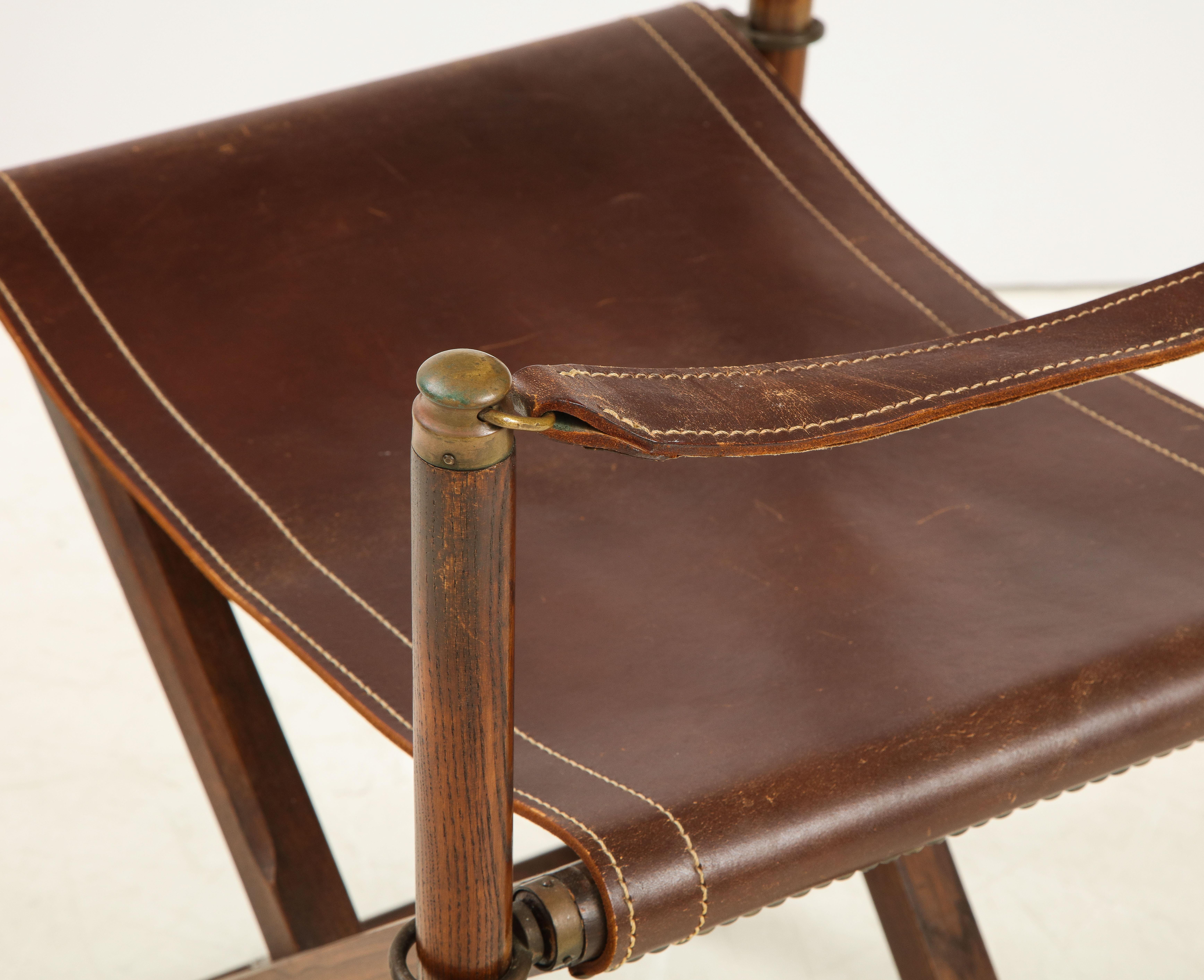 Teak Mogens Koch MK-16 Safari Chair For Sale 9