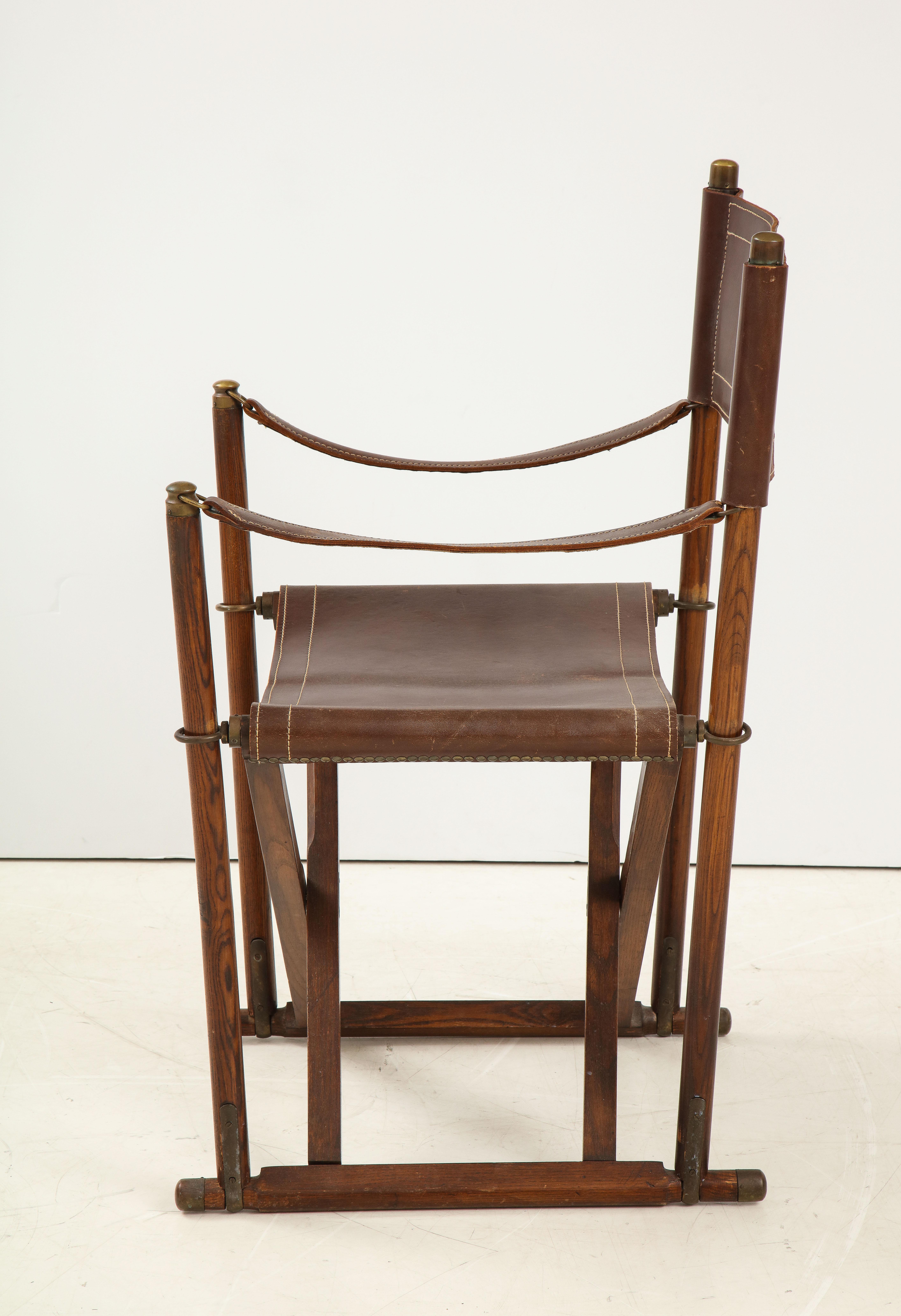 Mid-20th Century Teak Mogens Koch MK-16 Safari Chair For Sale
