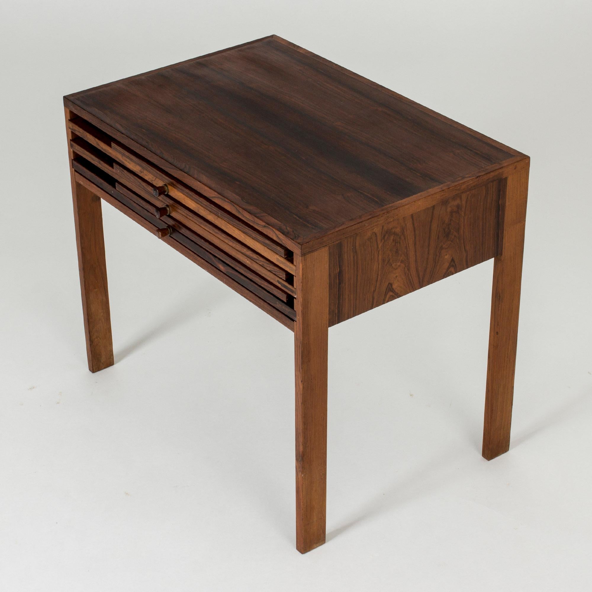 Rosewood Nesting Table by Illum Wikkelsø In Good Condition In Stockholm, SE