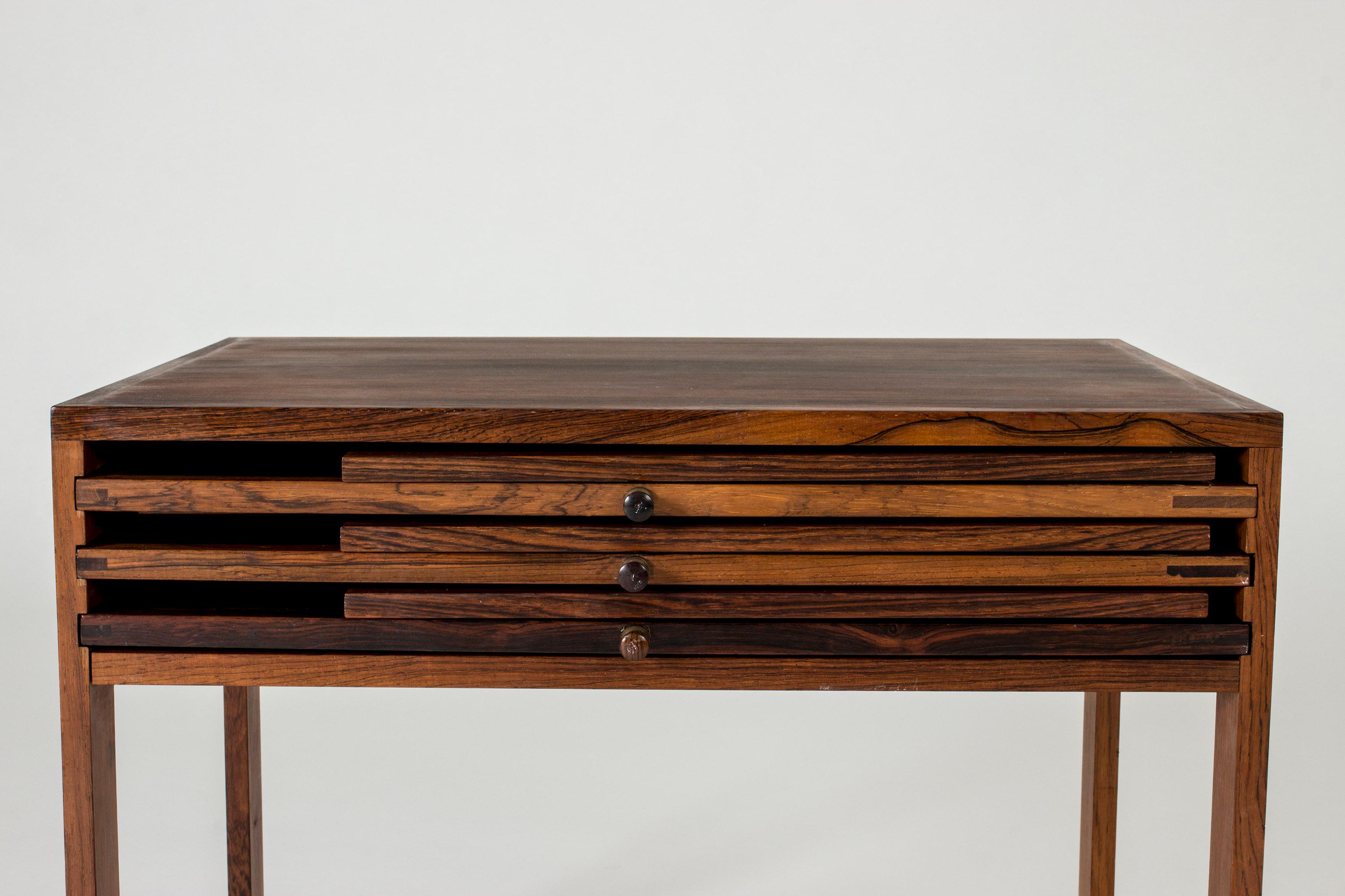 Mid-20th Century Rosewood Nesting Table by Illum Wikkelsø