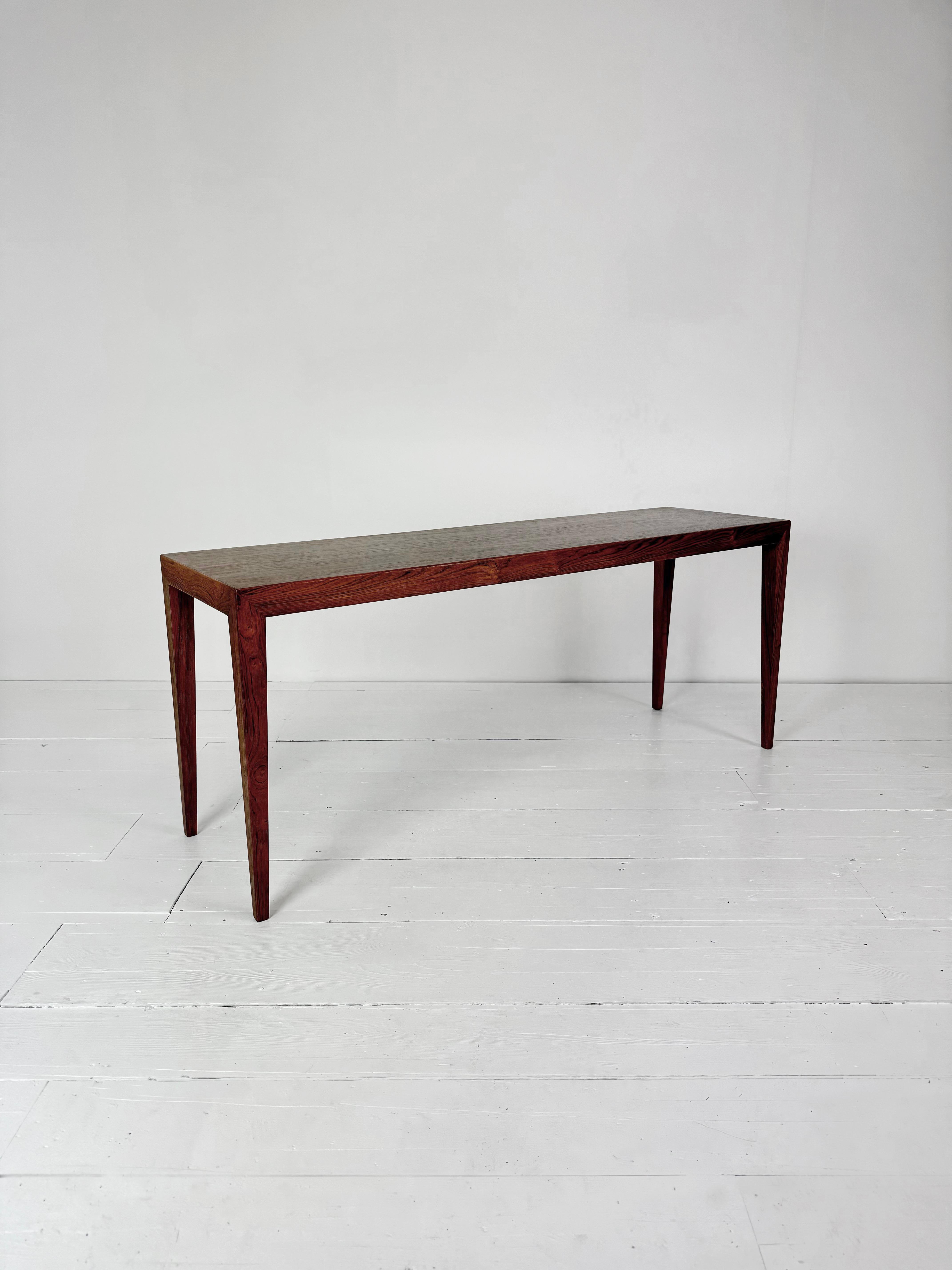 Polished Brazilian Rosewood Nesting Table Set by Severin Hansen for c.1960's For Sale