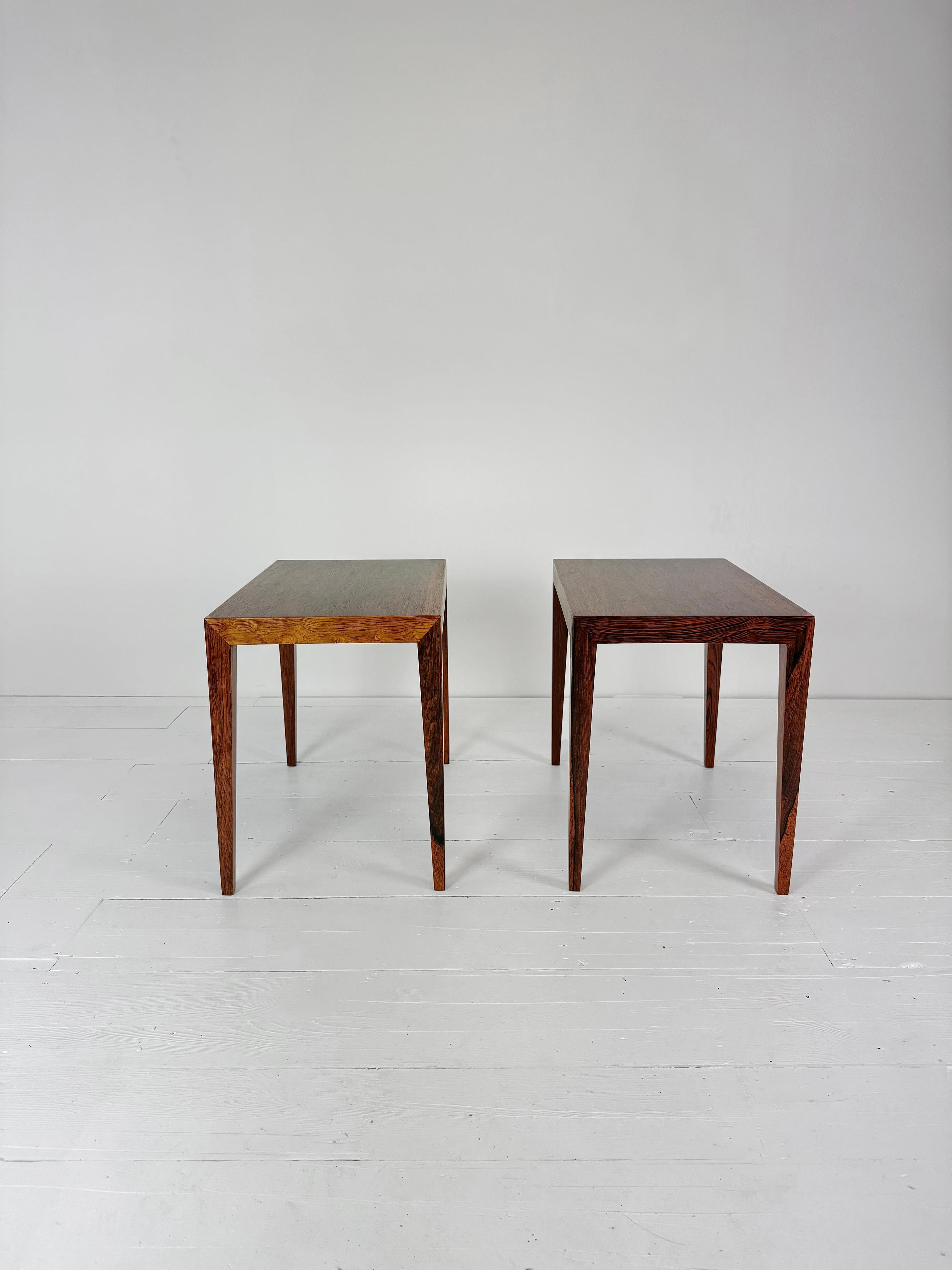 Rosewood Nesting Table Set by Severin Hansen for Haslev c.1960's For Sale 1