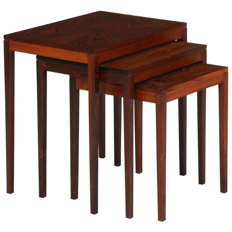 Rosewood Nesting Tables For Sale