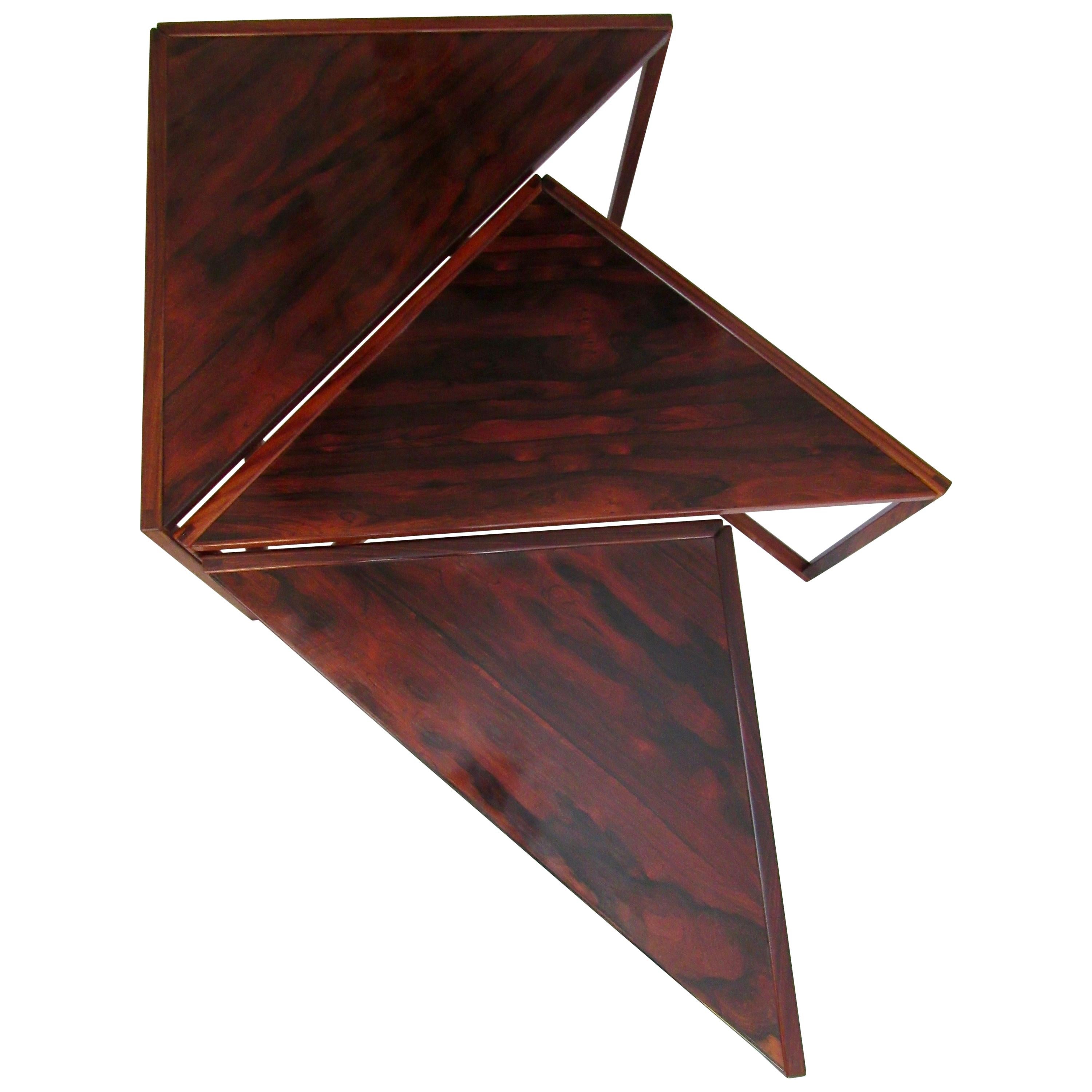 Rosewood Nesting Tables Kai Kristiansen for Vildbjerg Mobelfabrik  Denmark, 1960