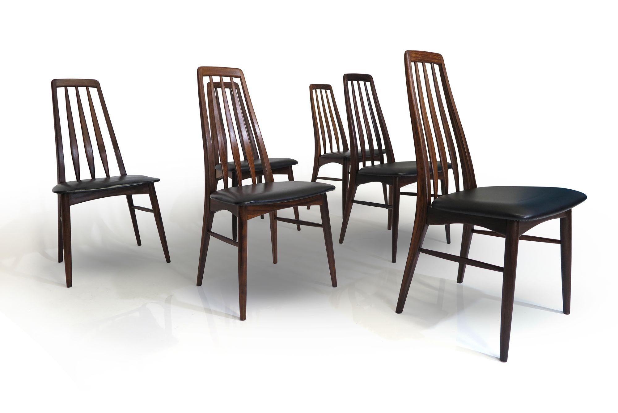 Rosewood Niels Koefoed Eva Dining Chairs For Sale 3