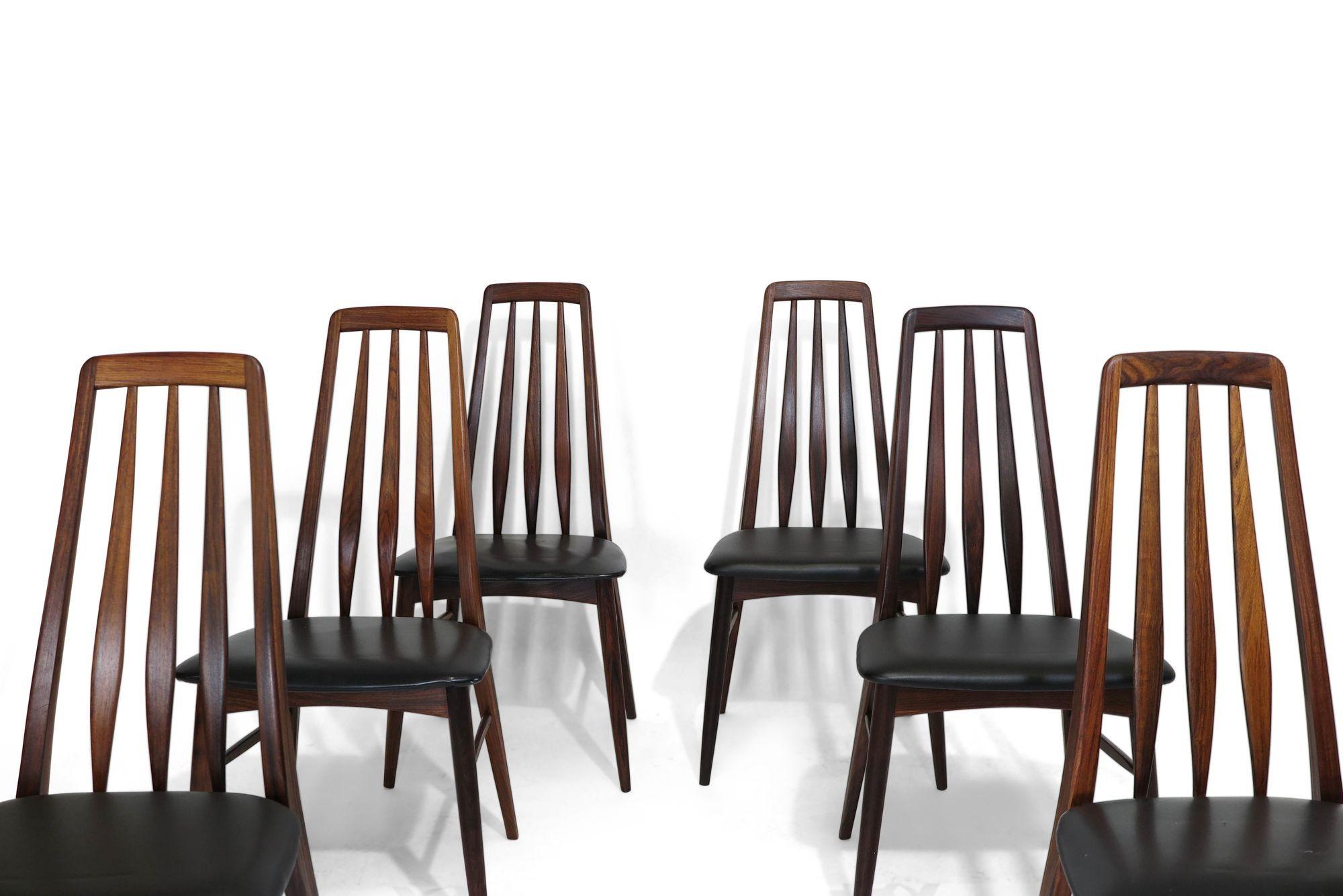 Rosewood Niels Koefoed Eva Dining Chairs For Sale 4