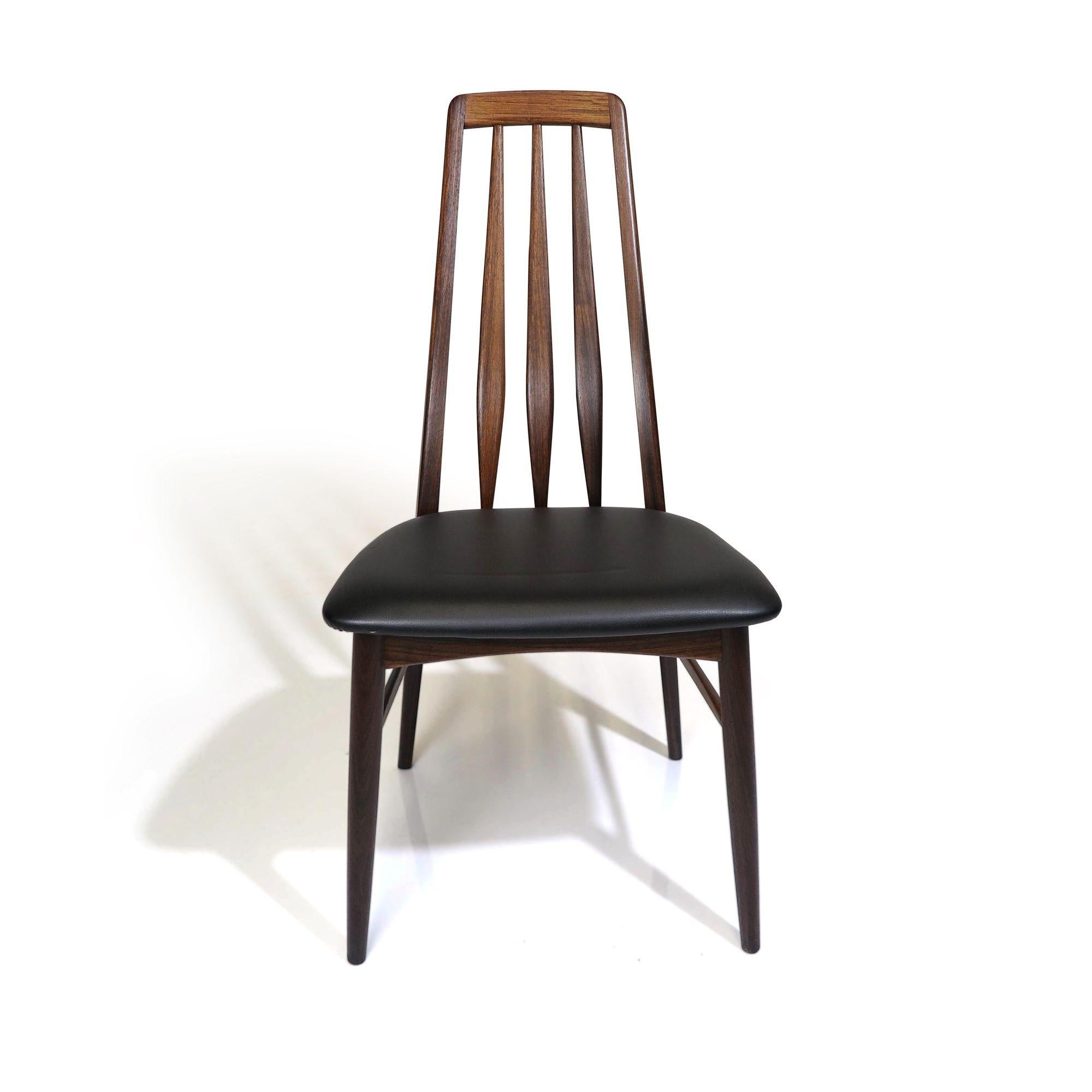 Scandinavian Modern Rosewood Niels Koefoed Eva Dining Chairs For Sale