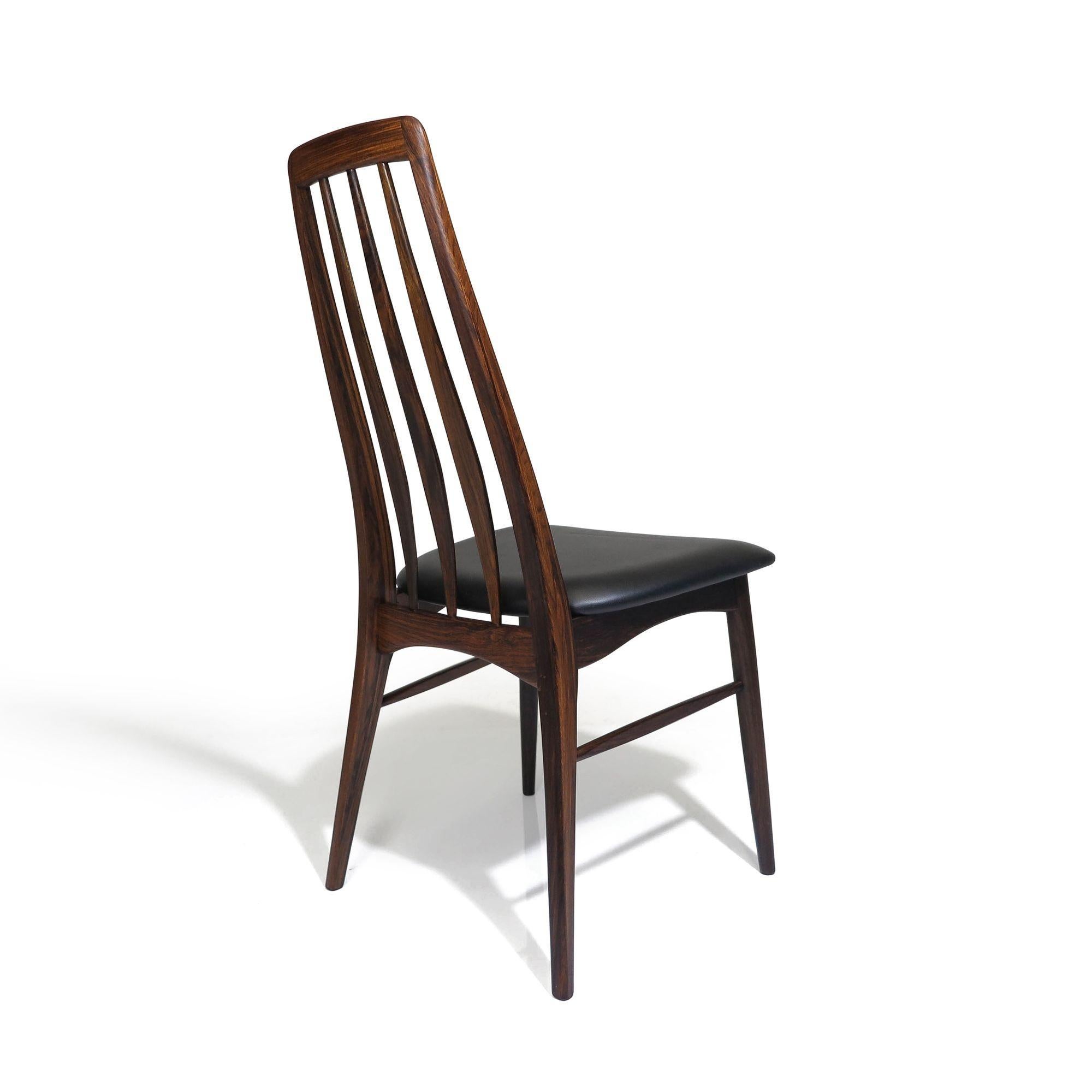 Rosewood Niels Koefoed Eva Dining Chairs In Good Condition For Sale In Oakland, CA