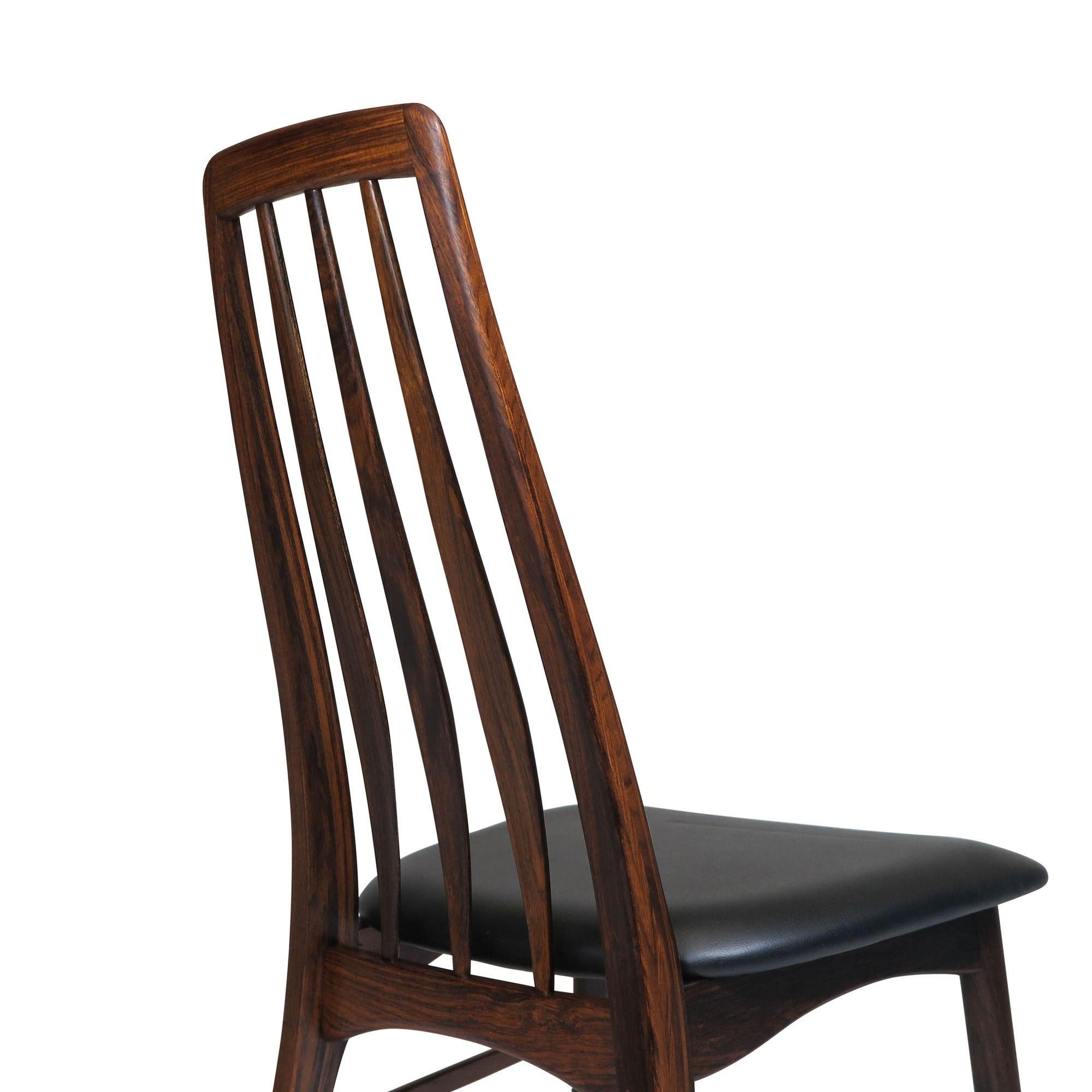20th Century Rosewood Niels Koefoed Eva Dining Chairs For Sale