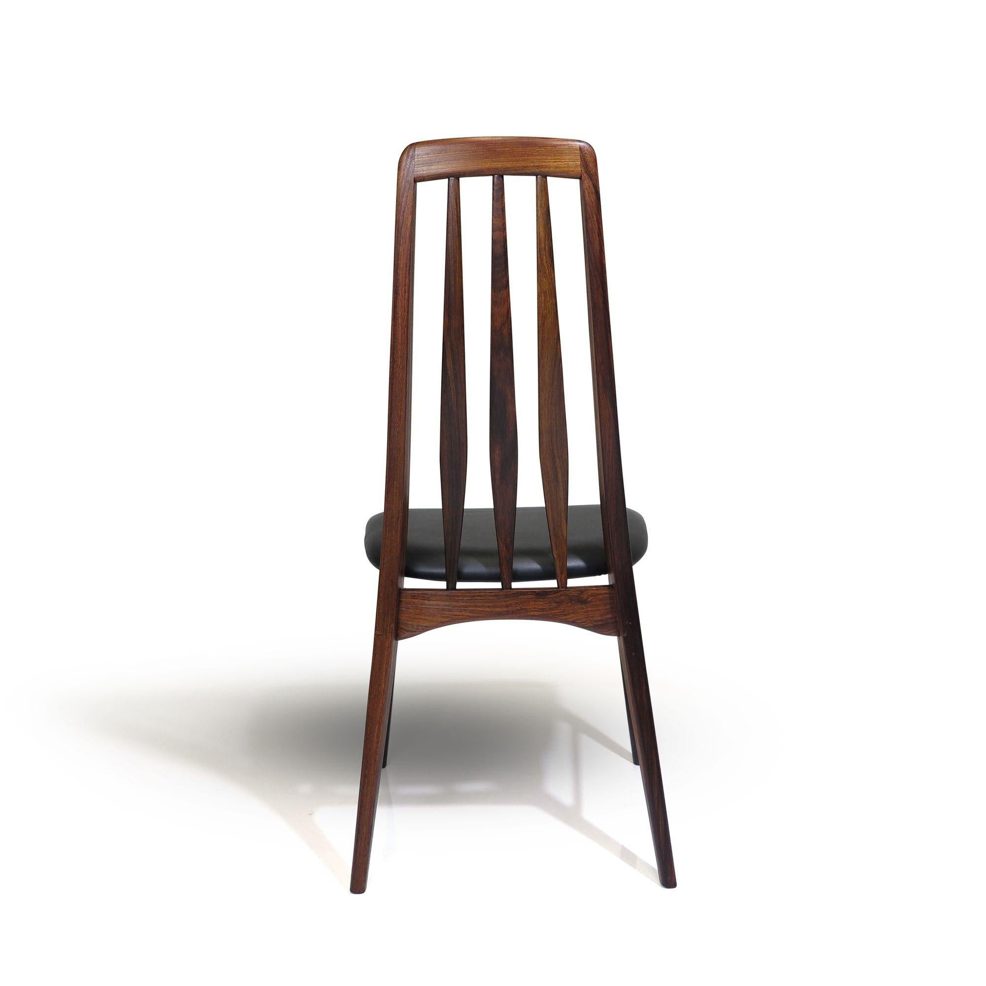 Rosewood Niels Koefoed Eva Dining Chairs For Sale 1