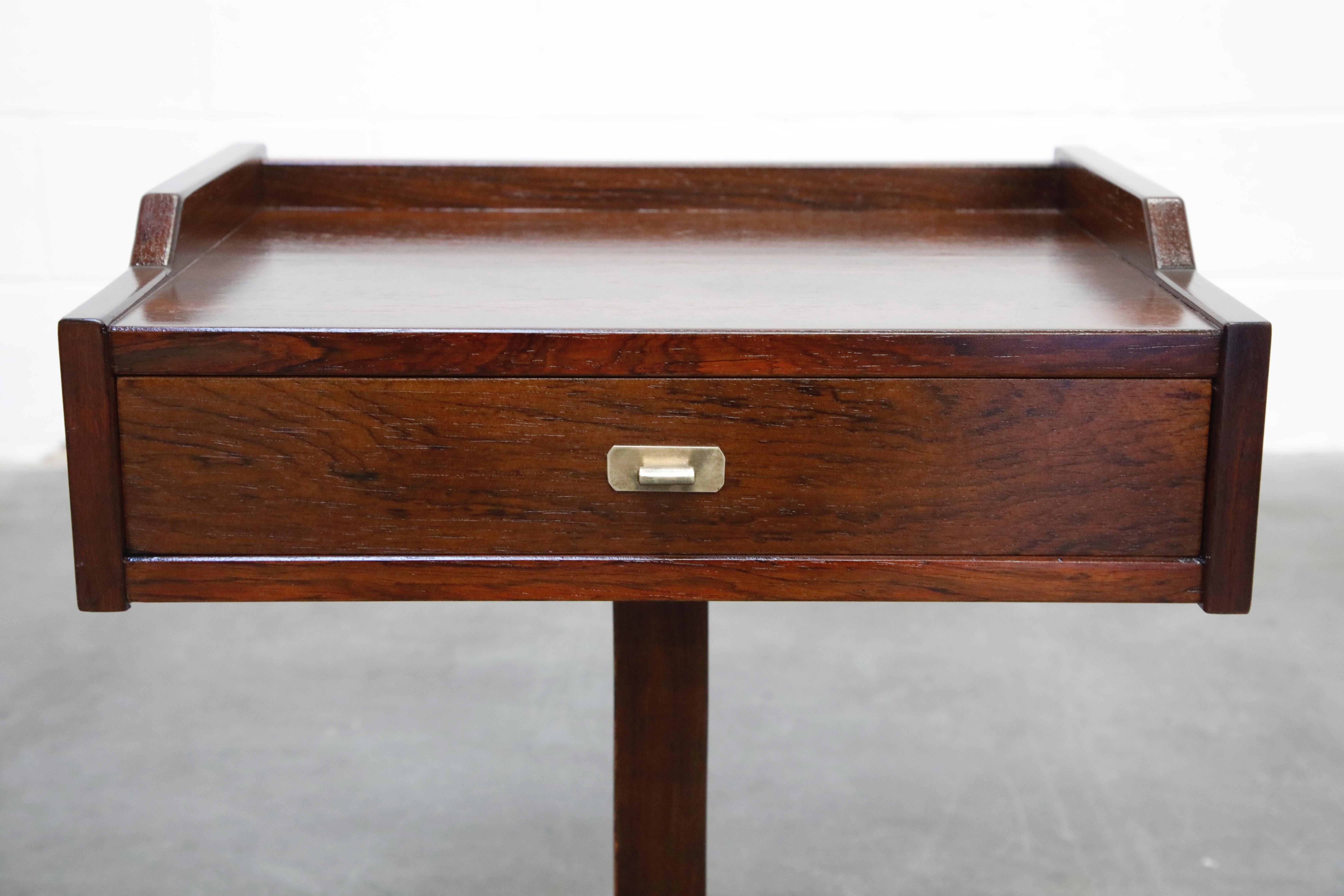 Rosewood Nightstands by Claudio Salocchi for Sormani, Italy, c 1960s 2
