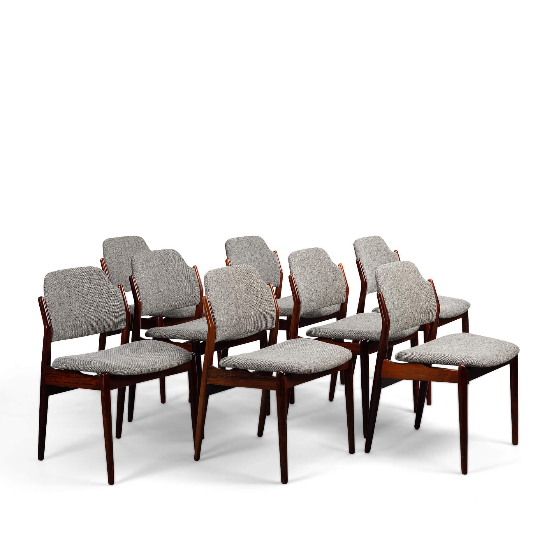 Rosewood No. 62 Dining Chairs by Arne Vodder for Sibast, 1950s, Set of 8 For Sale 10