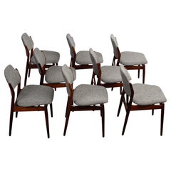 Rosewood No. 62 Dining Chairs by Arne Vodder for Sibast, 1950s, Set of 8