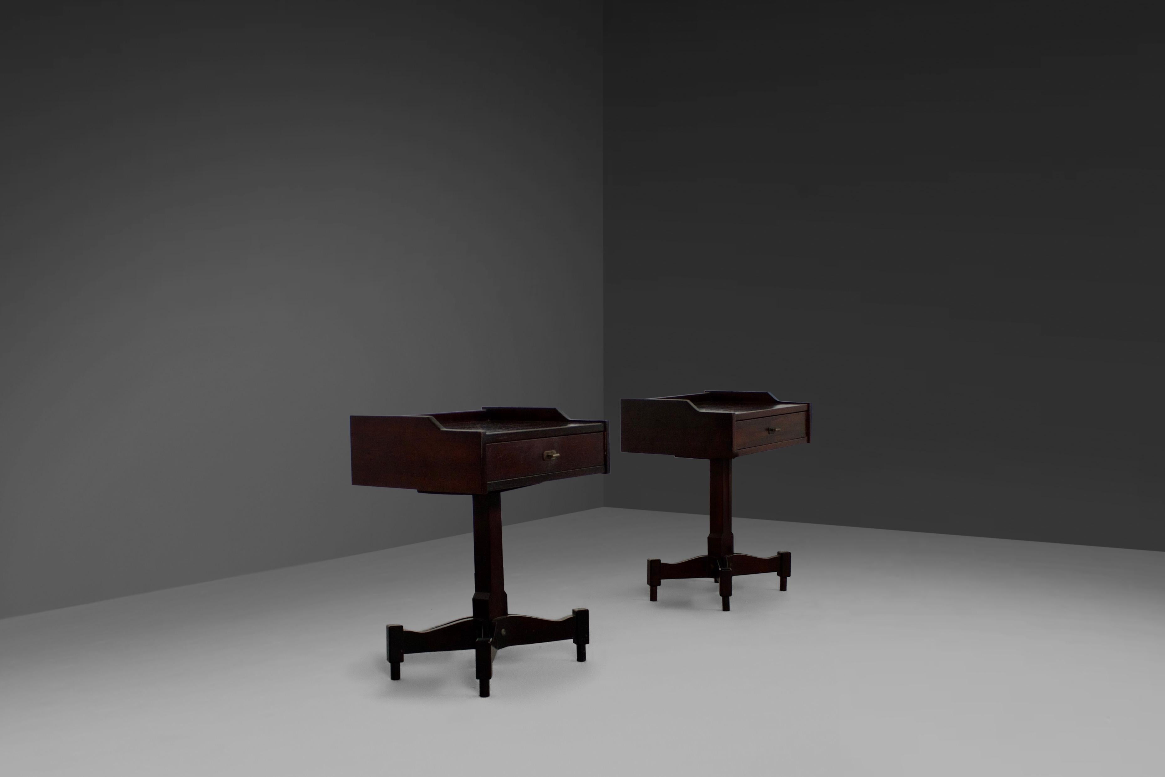 Mid-Century Modern Rosewood Occasional Tables by Claudio Salocchi for Sormani, Italy, 1960s For Sale