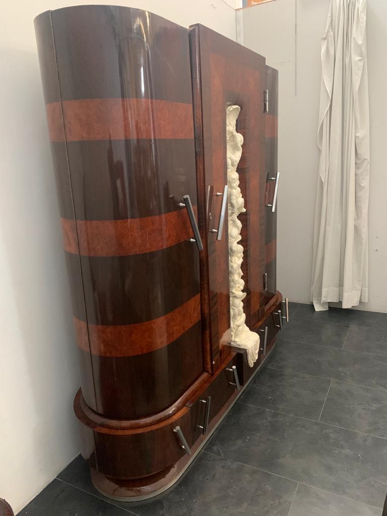 Rosewood Ocean Liner Furniture Suite from Ducrot, 1920s, Set of 7 For