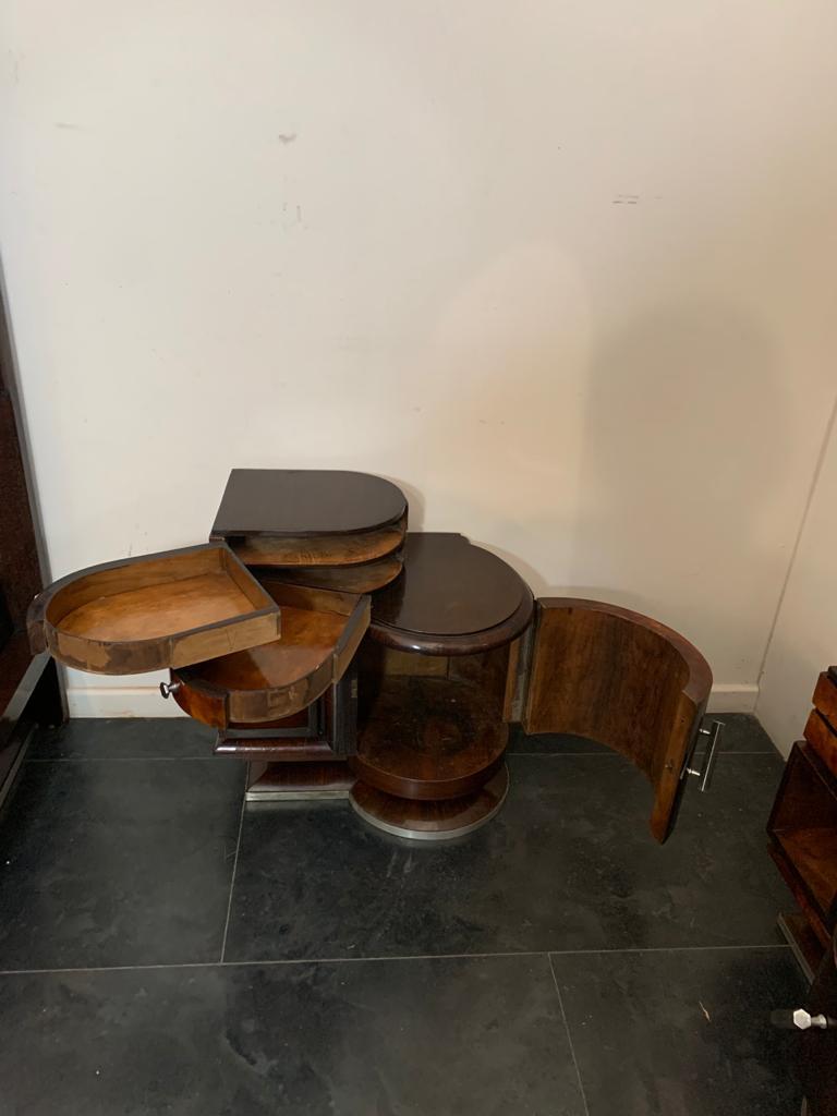 Rosewood Ocean Liner Furniture Suite from Ducrot, 1920s, Set of 7 For