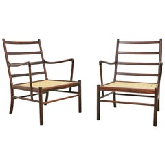 Rosewood Ole Wanscher Colonial Chairs, P. Jeppesens Møbelfabrik, Denmark, 1960s