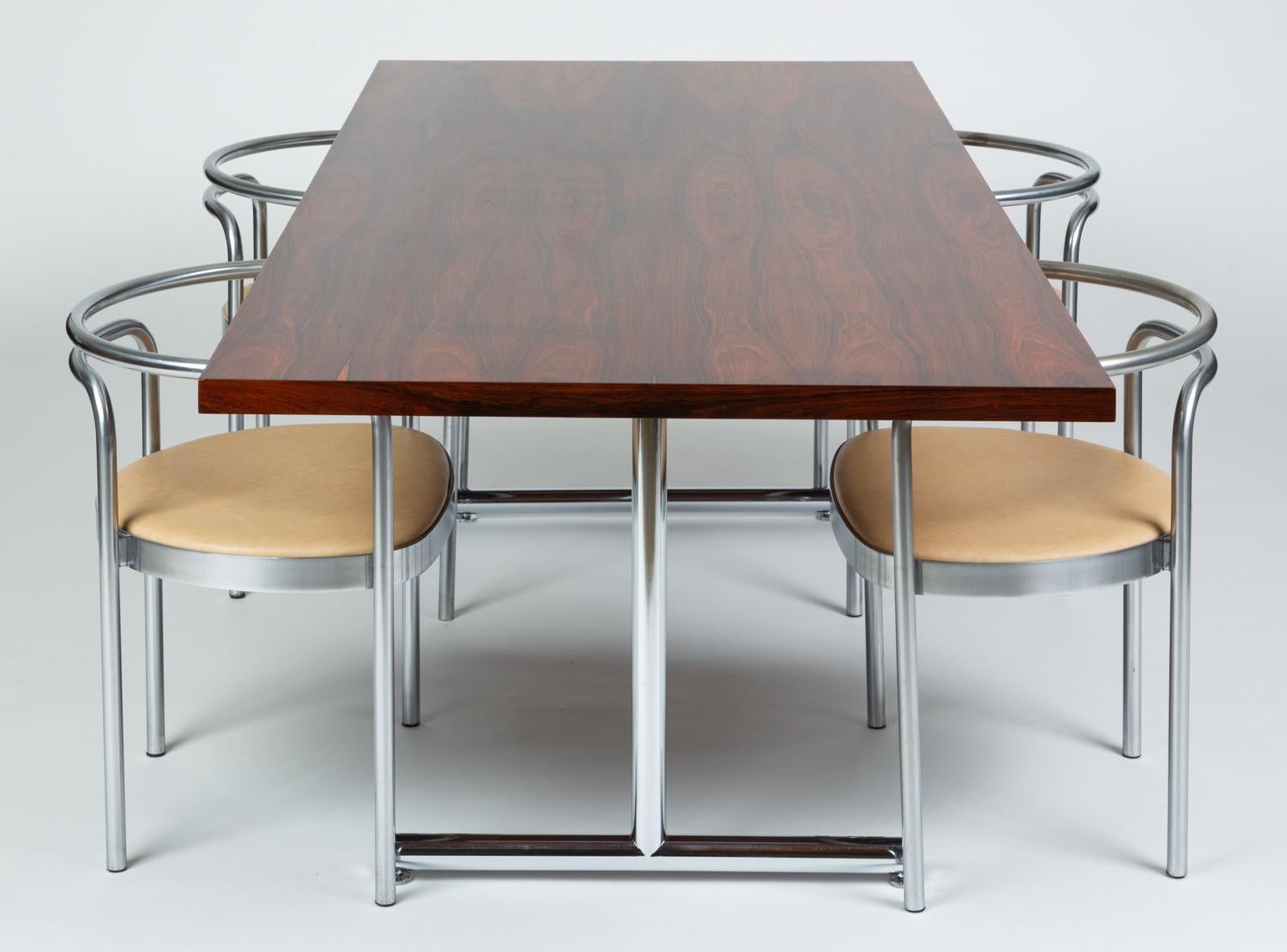 Rosewood Omega Desk-Dining Table by Hans Eichenberger for Hausmann and Hausmann 4