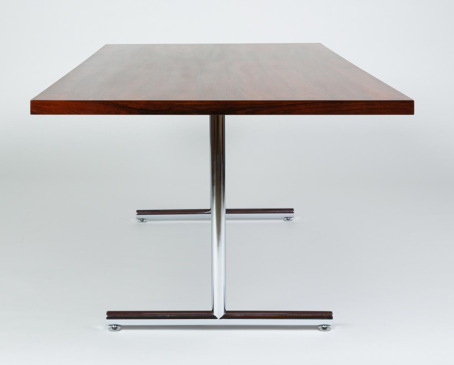 Finnish Rosewood Omega Desk-Dining Table by Hans Eichenberger for Hausmann and Hausmann
