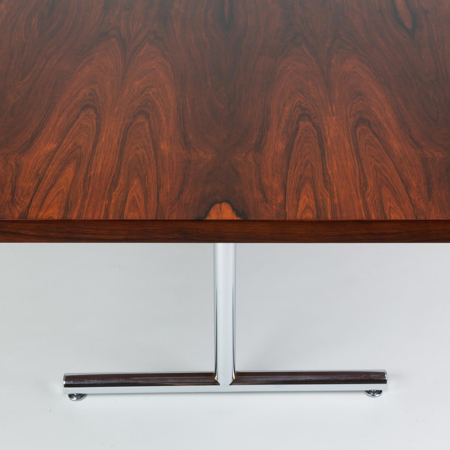 Steel Rosewood Omega Desk-Dining Table by Hans Eichenberger for Hausmann and Hausmann