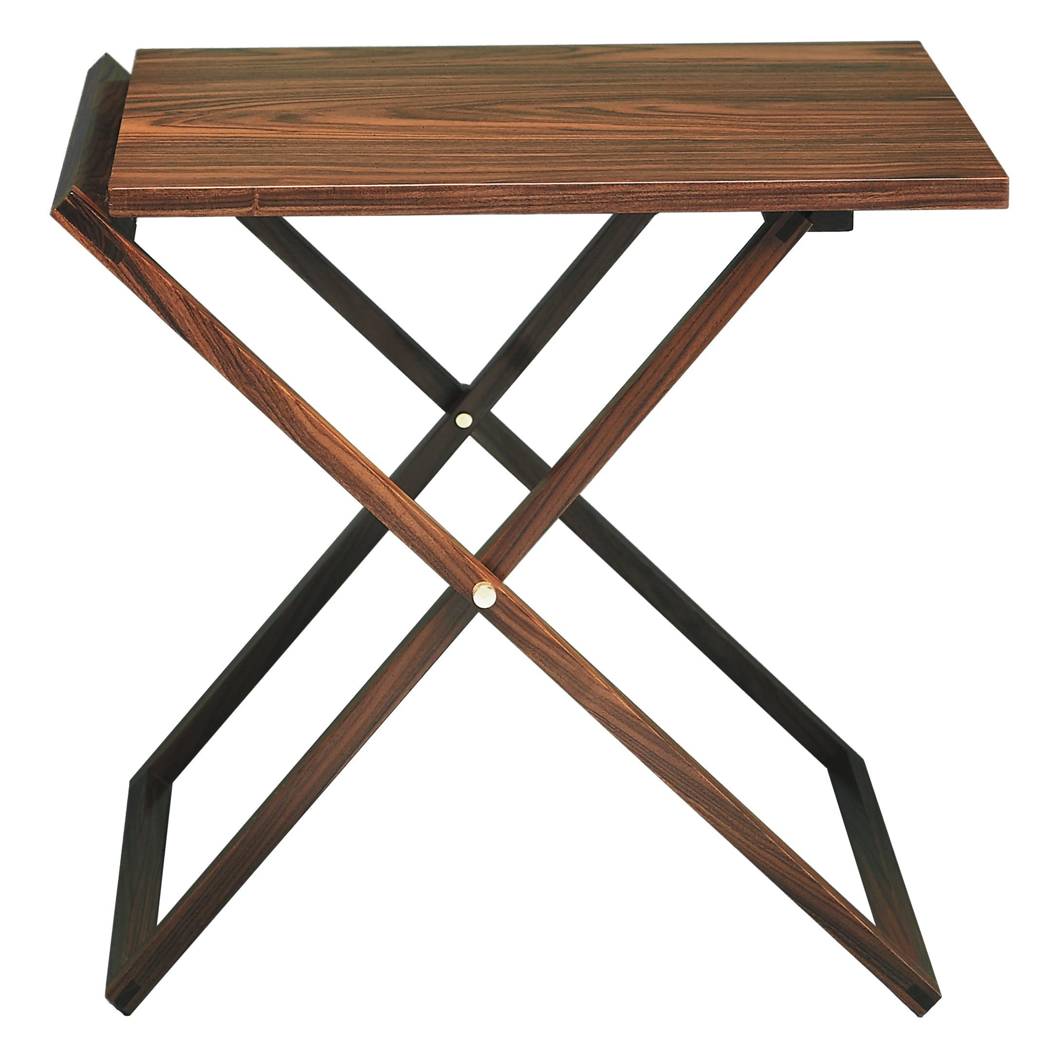 Rosewood or Walnut Occasional Criss-Cross Table 'Foldable' For Sale at  1stDibs