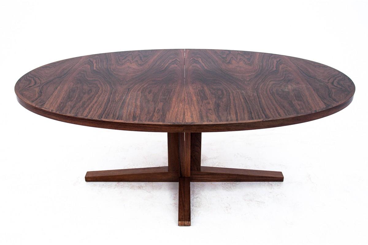 Rosewood Oval Dining Table, John Mortensen for Heltborg Møbler, 1960s 4