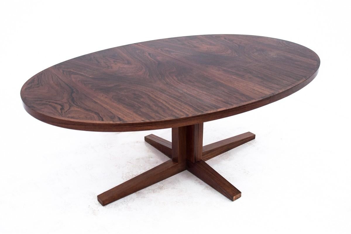 Scandinavian Modern Rosewood Oval Dining Table, John Mortensen for Heltborg Møbler, 1960s