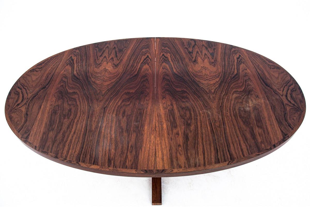 Danish Rosewood Oval Dining Table, John Mortensen for Heltborg Møbler, 1960s