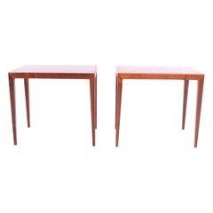 Rosewood Pair of Side Tables by Severin Hansen for Haslev