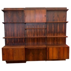 Rosewood Panel Modular Wall Unit by Kai Kristiansen Danish Mid-Century Modern