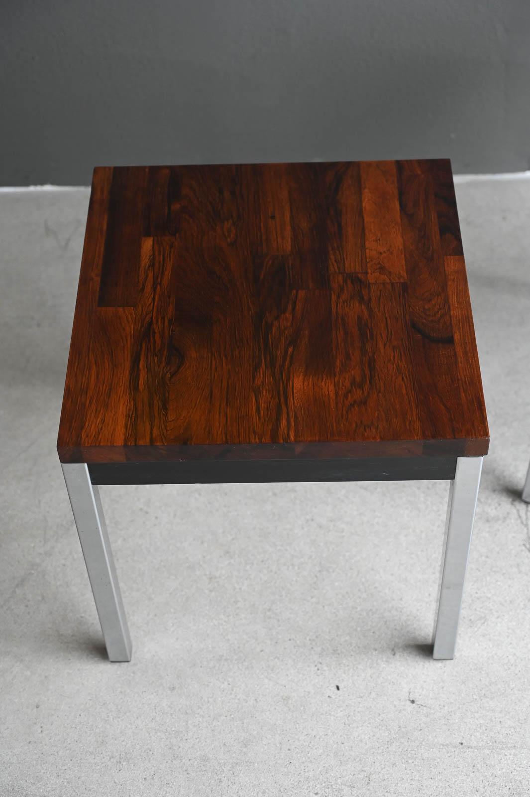 American Rosewood Parquet Side Tables by David Parmelee for Founders, ca. 1970