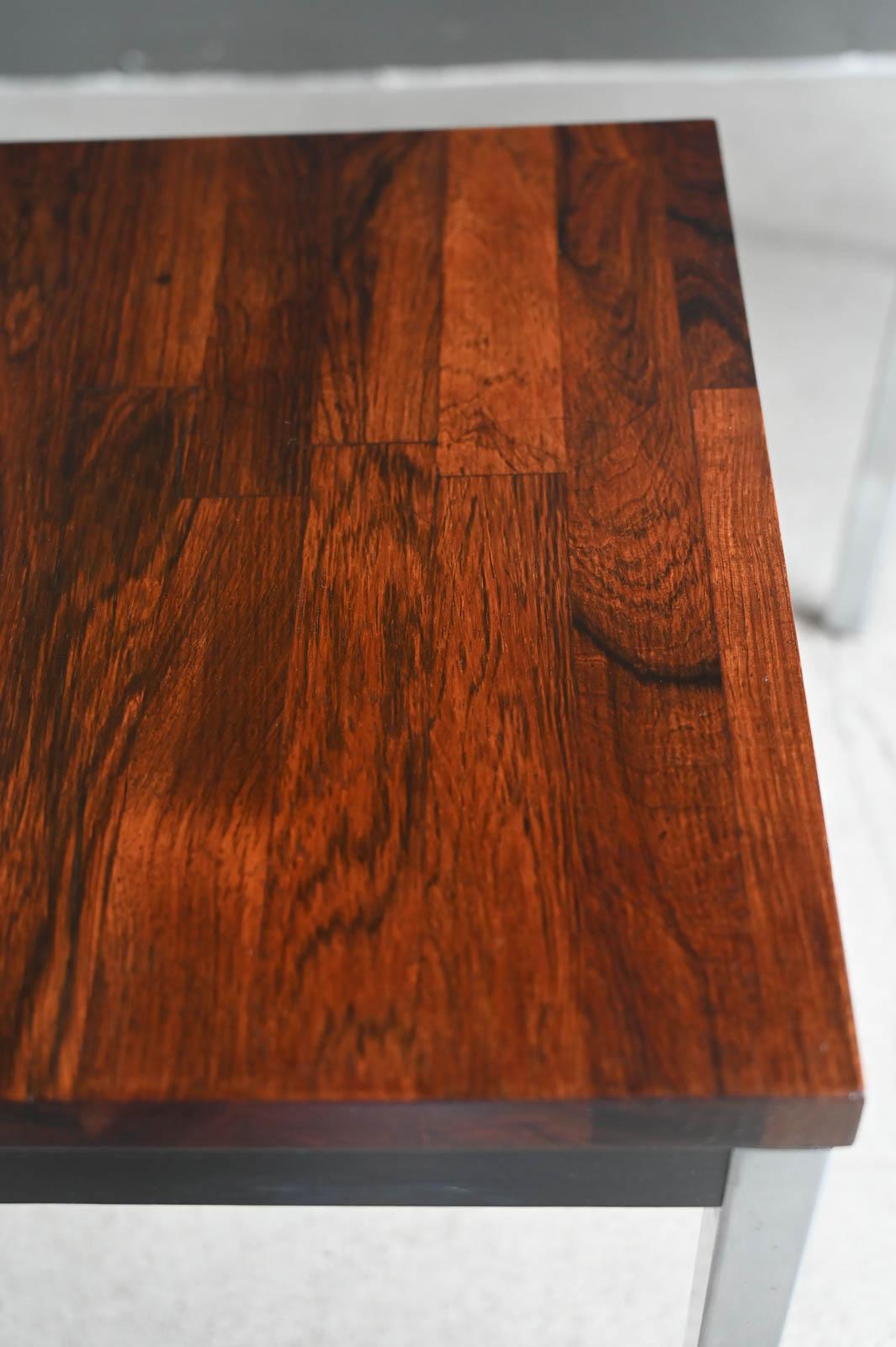 Late 20th Century Rosewood Parquet Side Tables by David Parmelee for Founders, ca. 1970