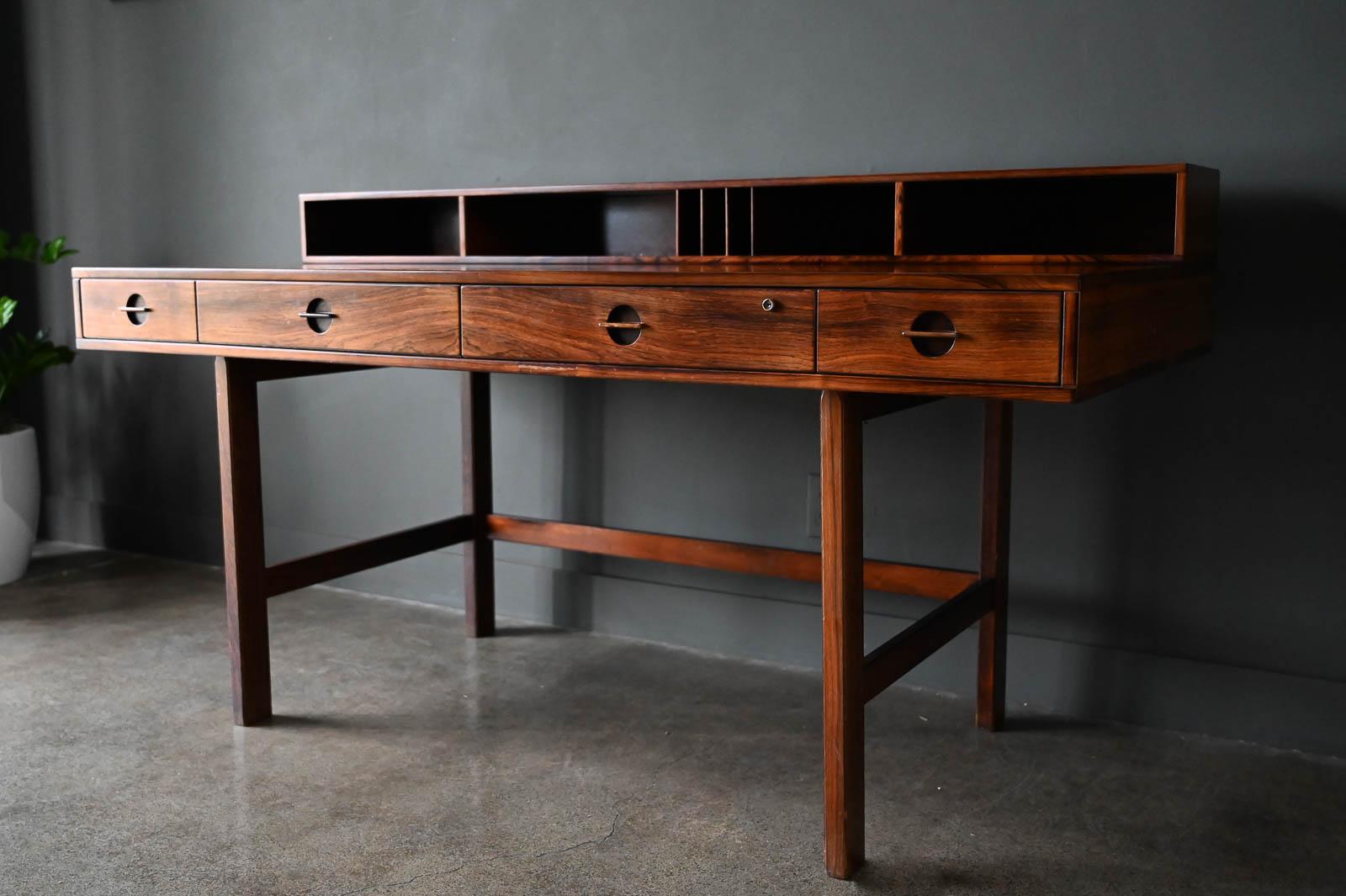 Rosewood Partners Desk by Peter Lovig Nielsen, 1969 In Good Condition In Costa Mesa, CA